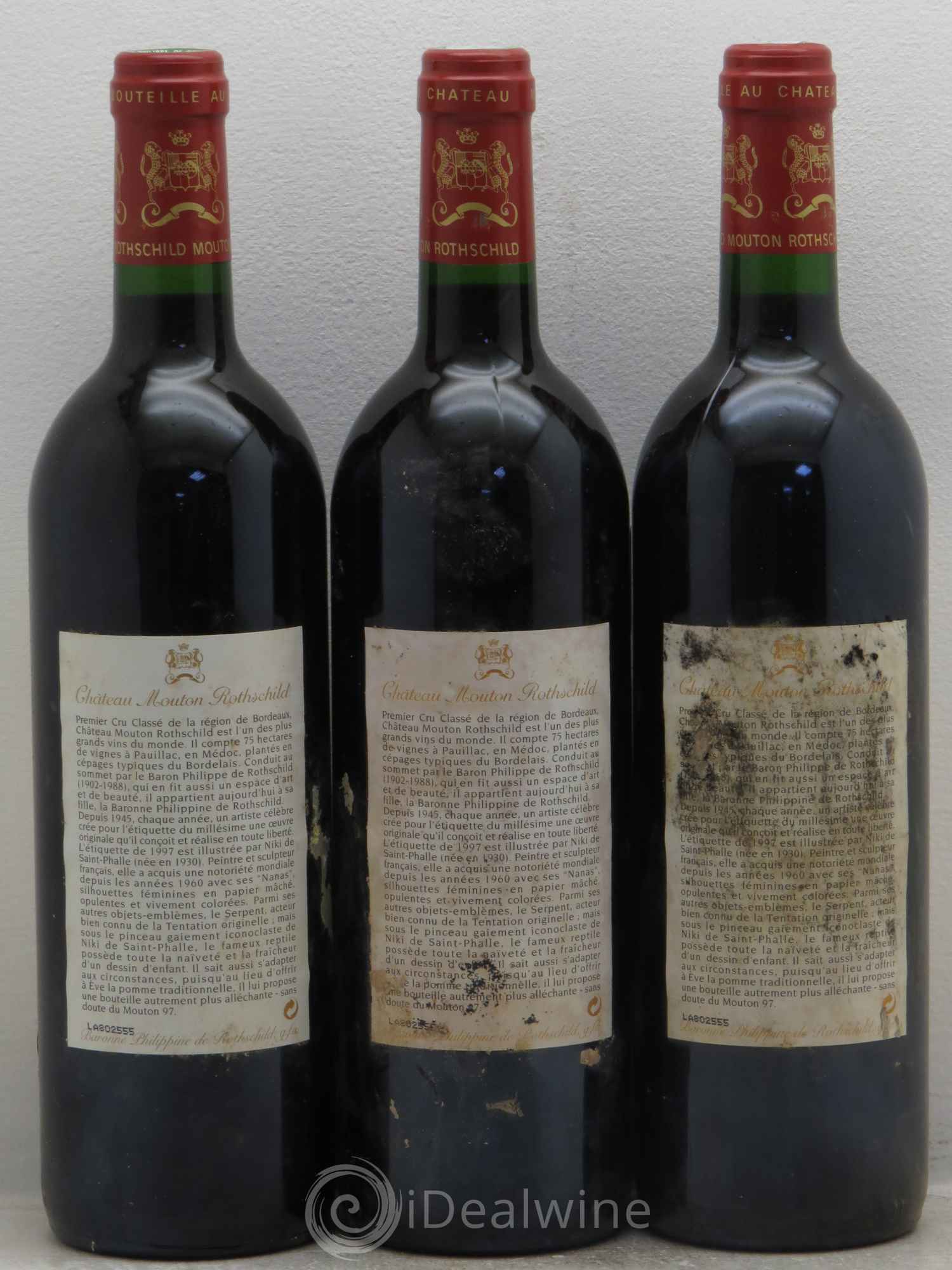 Château Mouton Rothschild 1er Grand Cru Classé 1997 - Lot de 12 bouteilles - 2