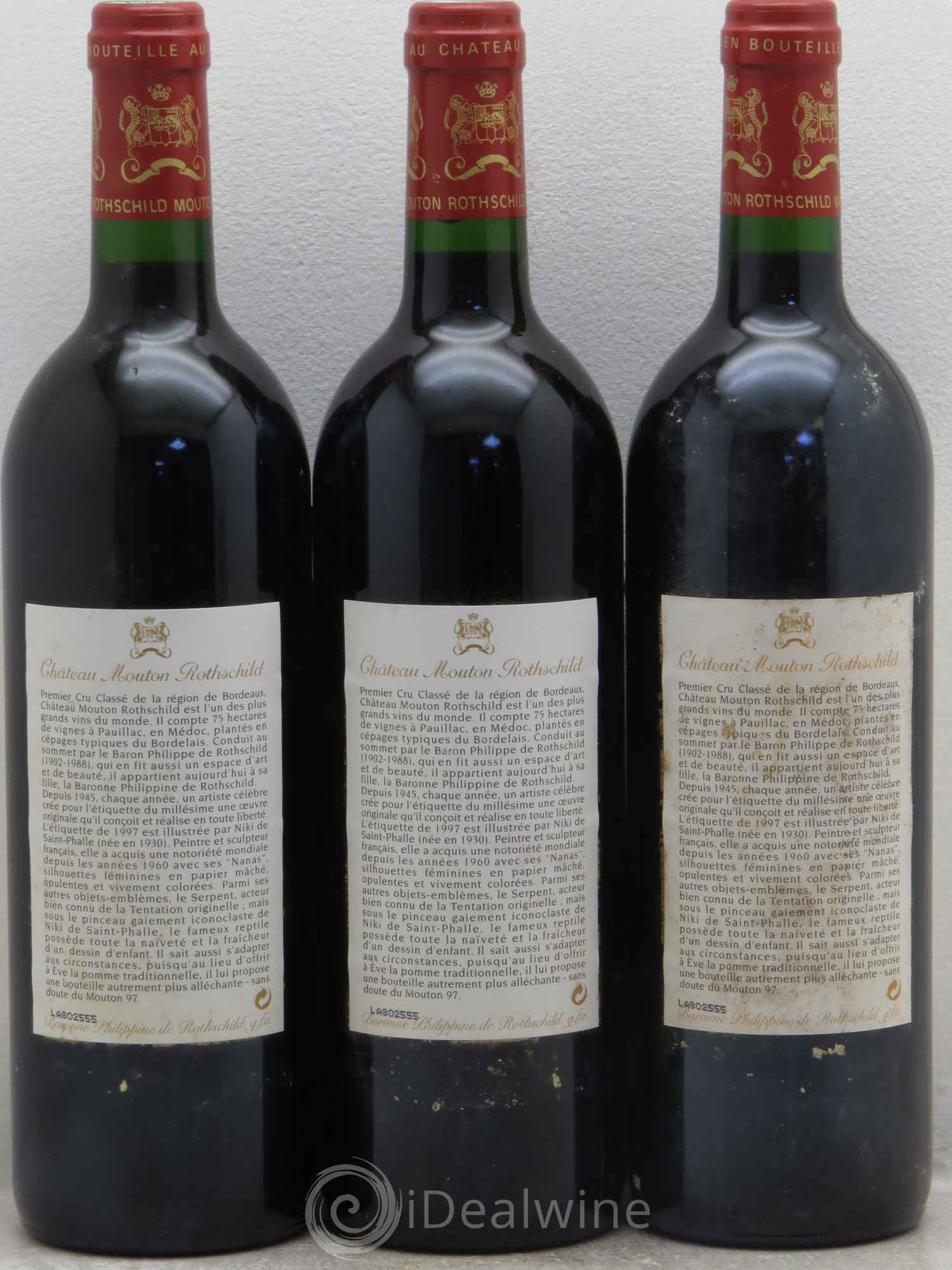 Château Mouton Rothschild 1er Grand Cru Classé 1997 - Lot de 12 bouteilles - 6