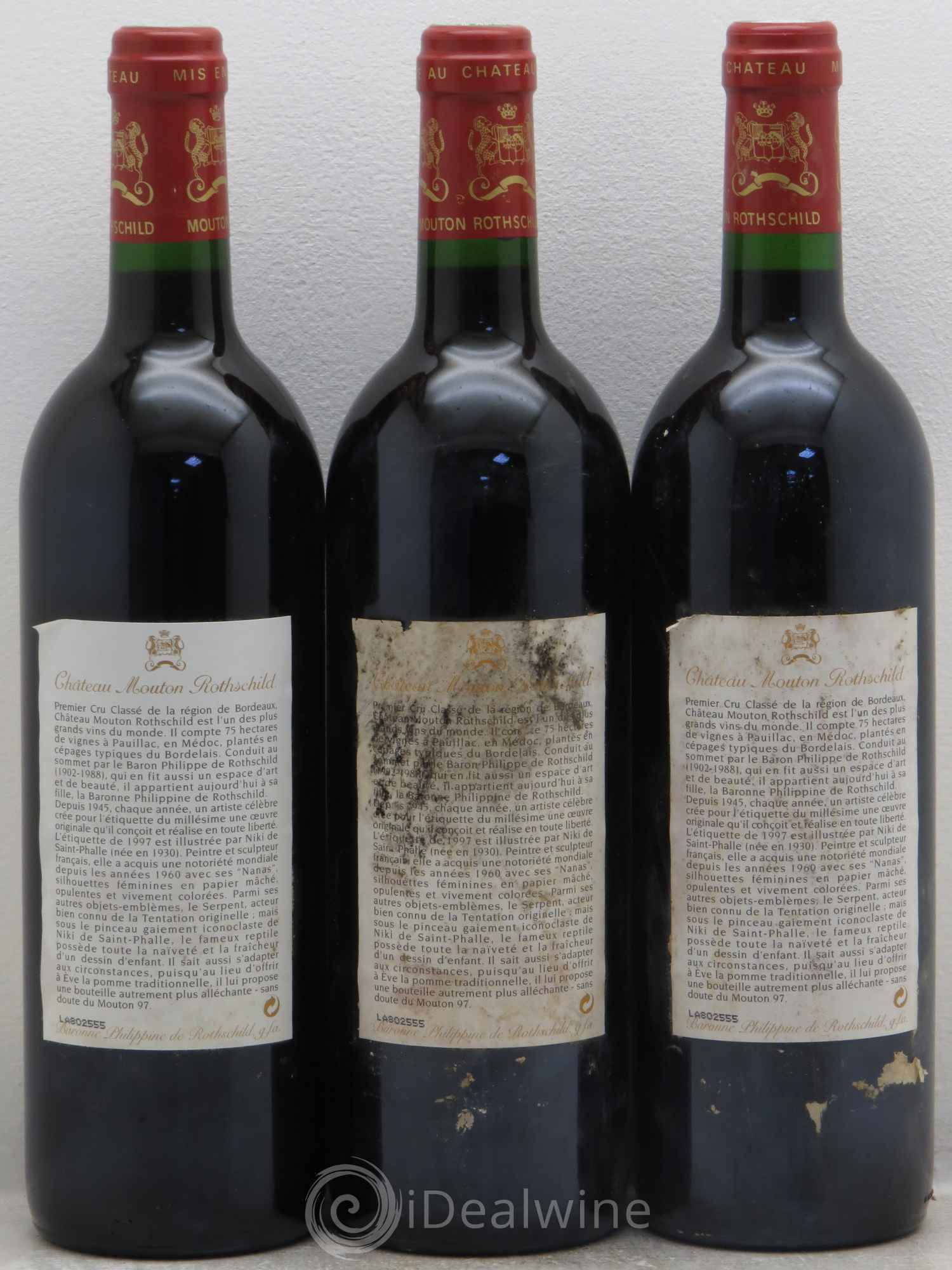 Château Mouton Rothschild 1er Grand Cru Classé 1997 - Lot de 12 bouteilles - 8
