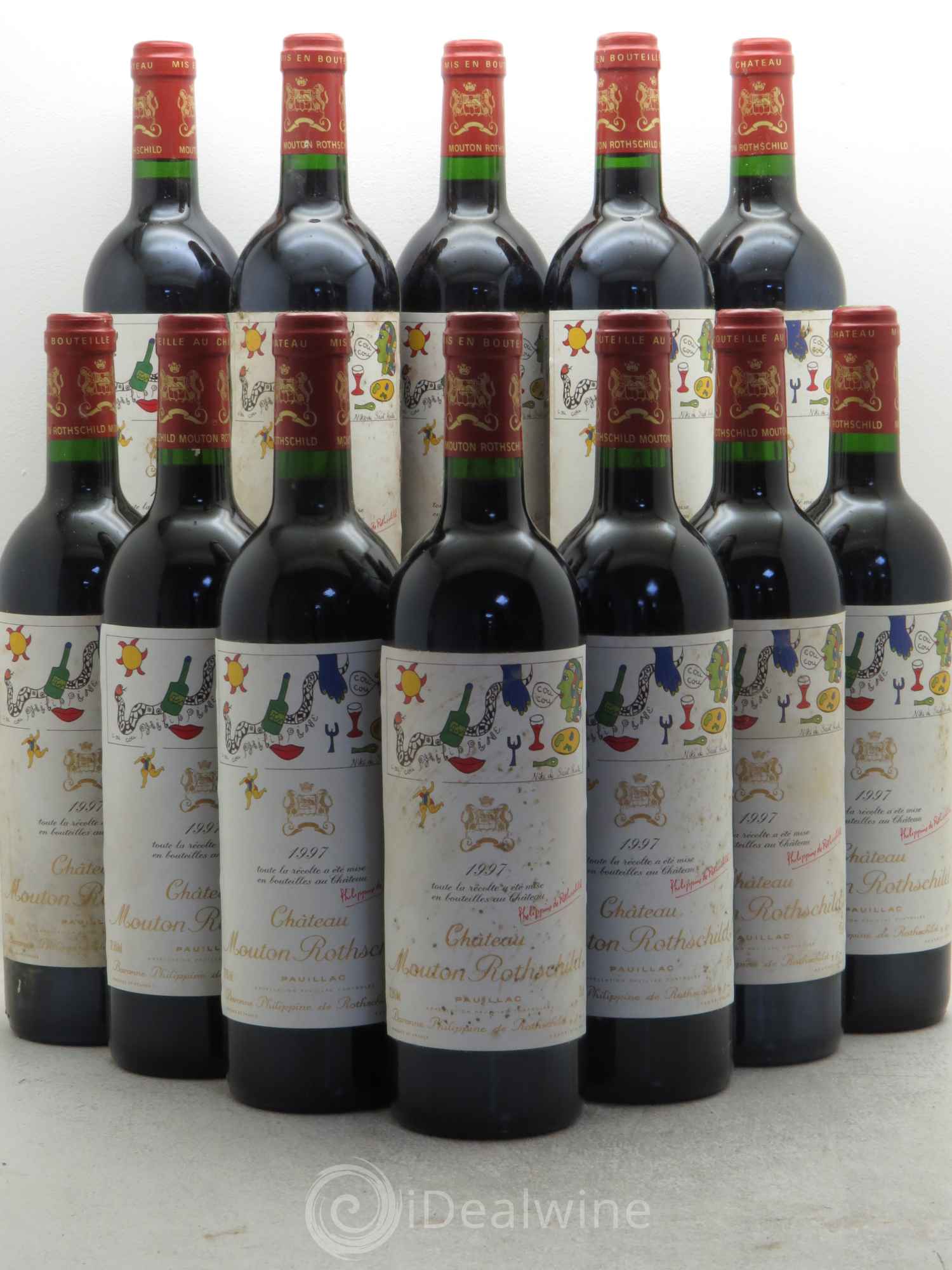 Château Mouton Rothschild 1er Grand Cru Classé 1997 - Lot de 12 bouteilles - 0