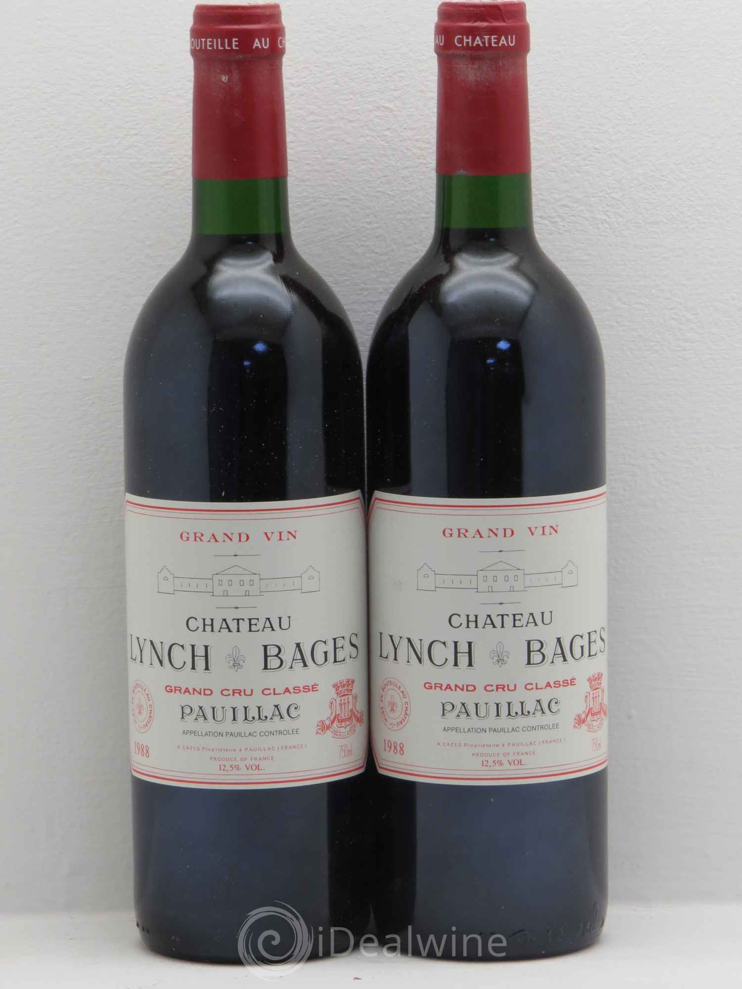 Château Lynch Bages 5ème Grand Cru Classé 1988 - Lot de 2 bouteilles - 0