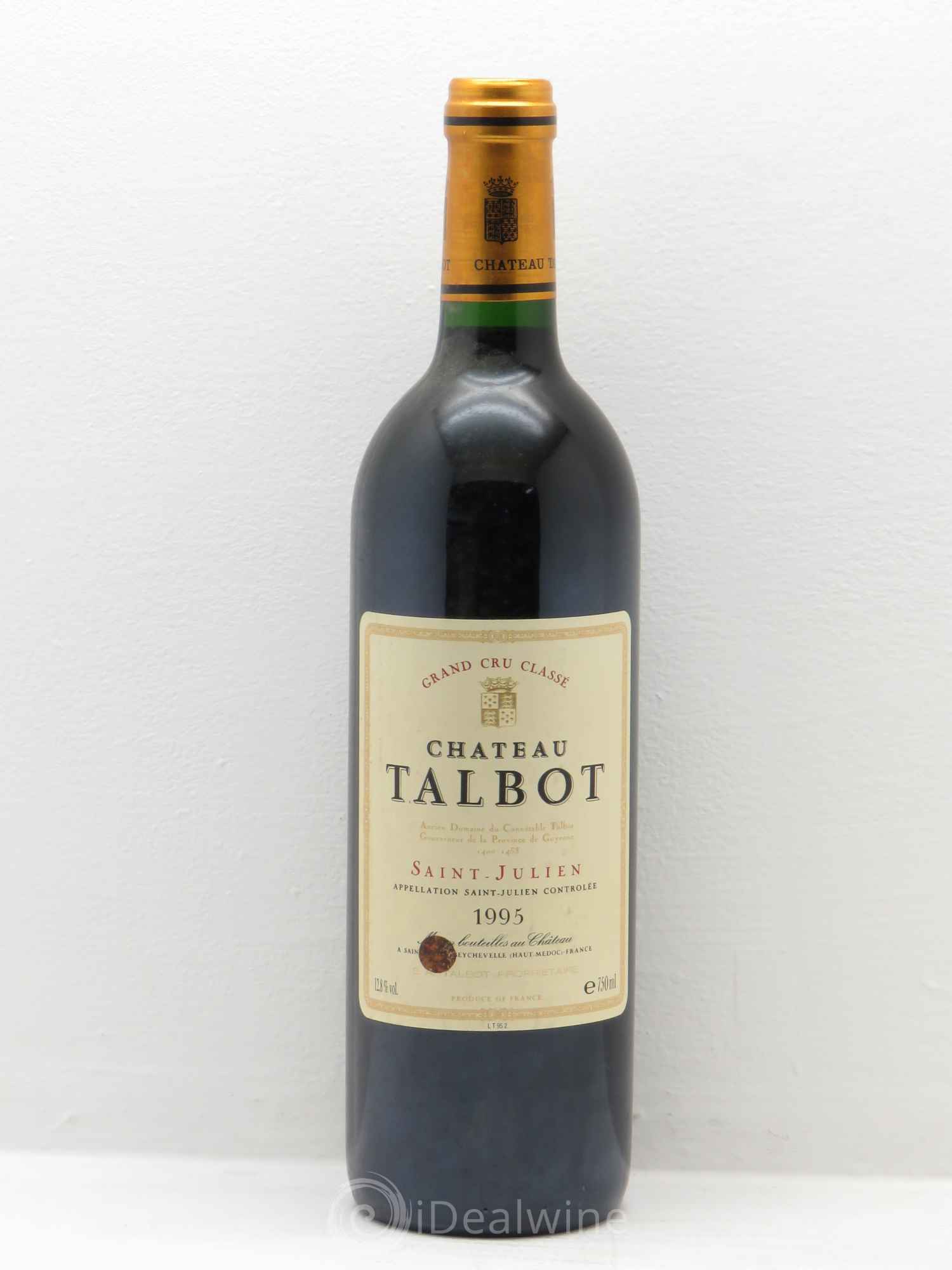 Château Talbot 4ème Grand Cru Classé 1995 - Lot de 1 bouteille - 0