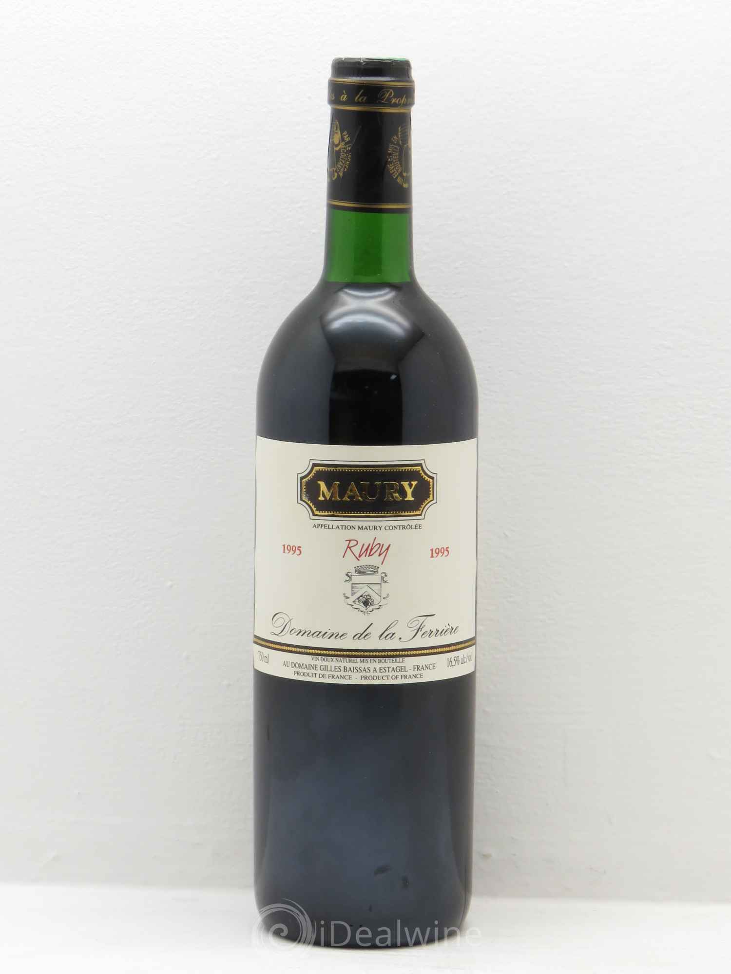Maury Vin Doux Naturel Domaine de La Ferrière Ruby 1995 - Posten von 1 Flasche - 0