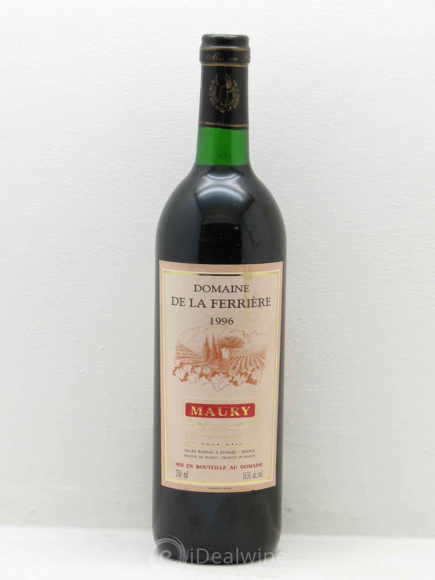 Maury Vin Doux Naturel Domaine de La Ferrière 1996 - Posten von 1 Flasche - 0