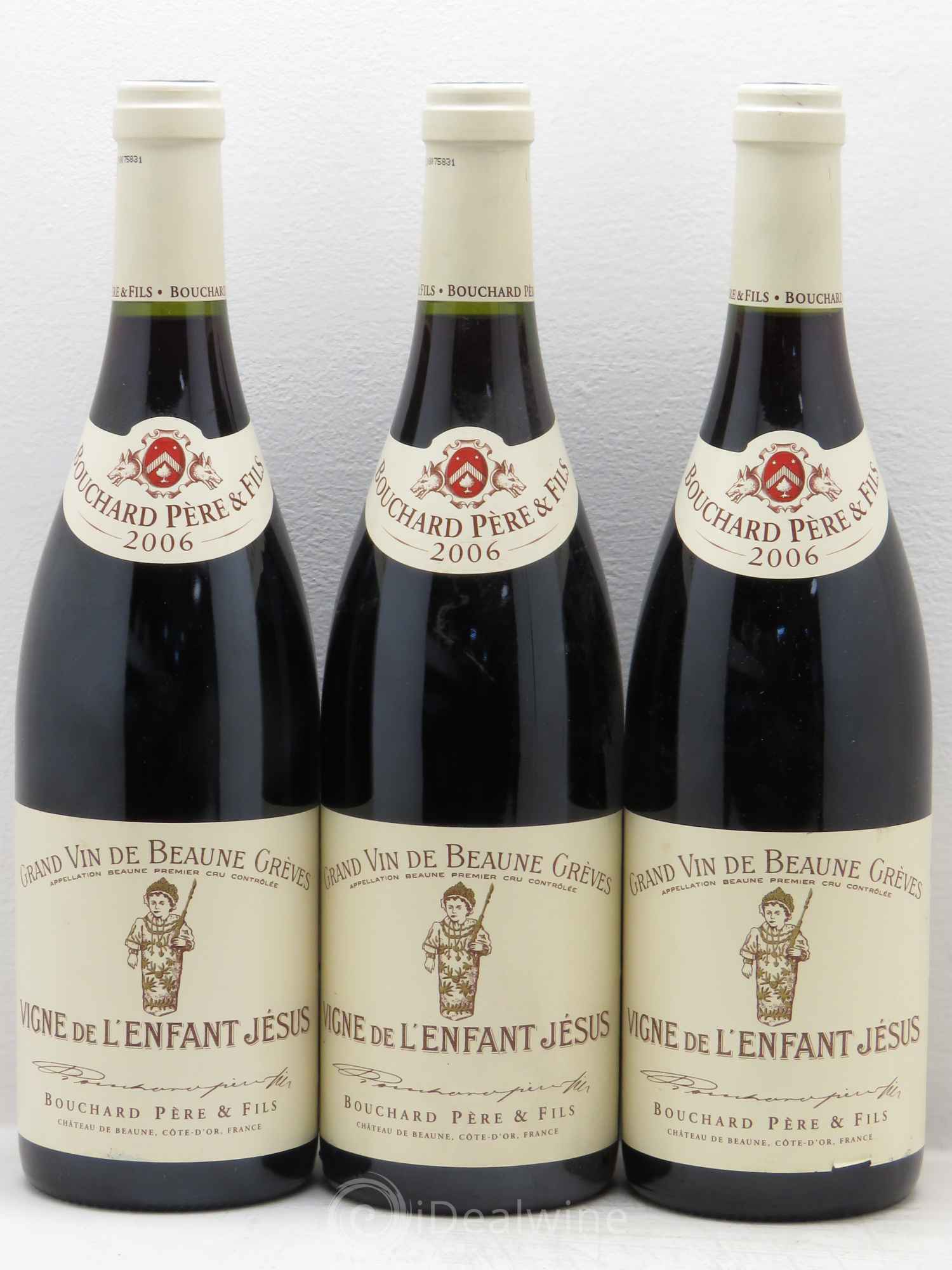 Beaune 1er Cru Grèves - Vigne de l'Enfant Jésus Bouchard Père & Fils 2006 - Lot de 3 bouteilles - 0