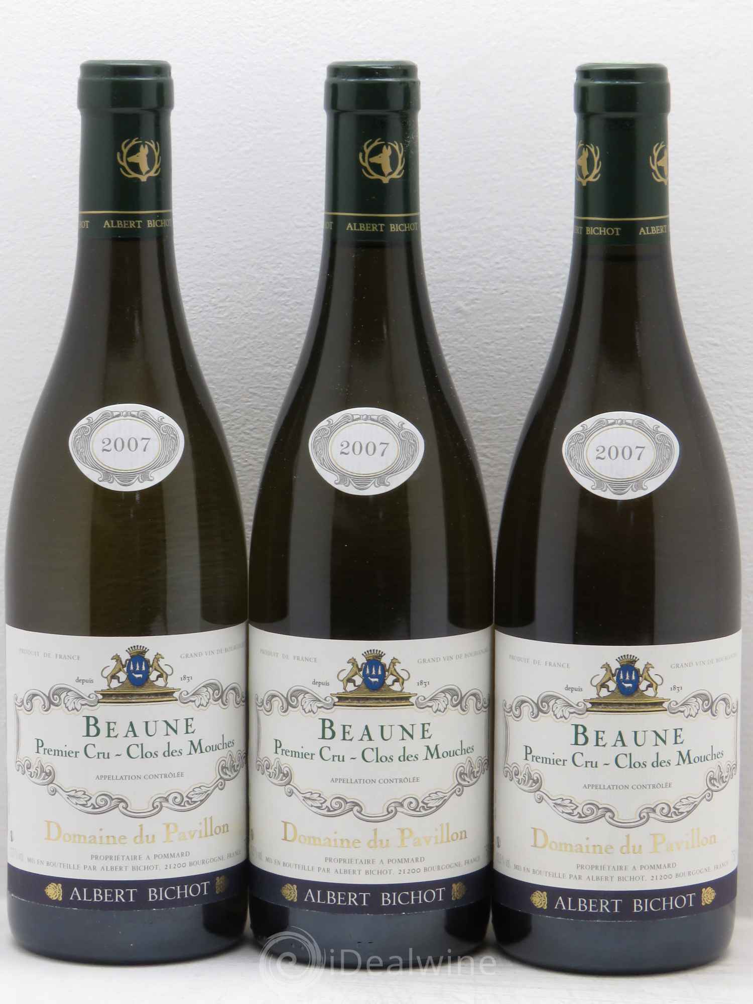 Beaune 1er Cru Clos des Mouches Domaine du Pavillon - Albert Bichot 1er cru 2007 - Lot de 3 bouteilles - 0