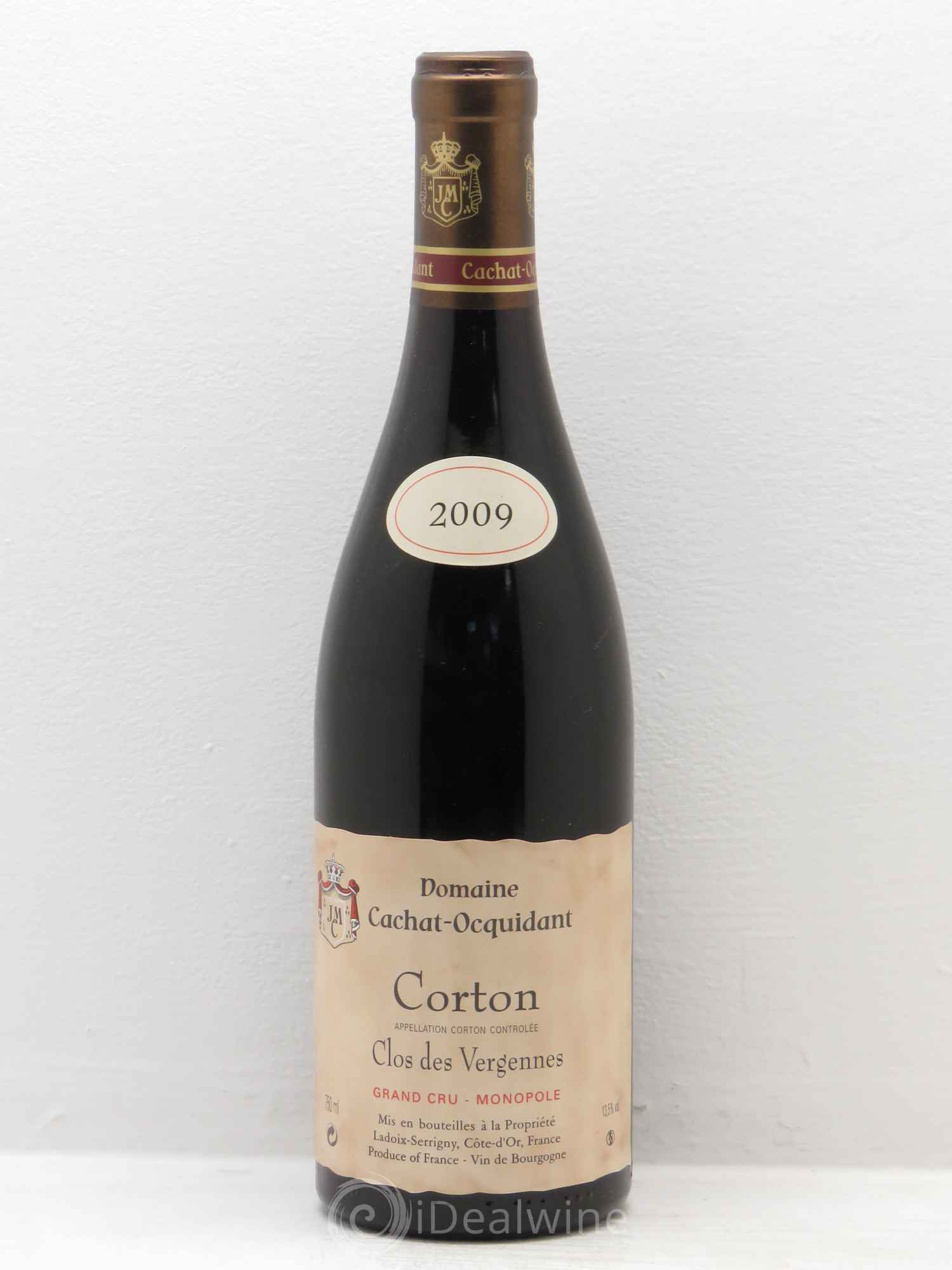 Corton Grand Cru Clos Des Vergennes Domaine Cachat-Ocquidant 2009 - Posten von 6 Flaschen - 0