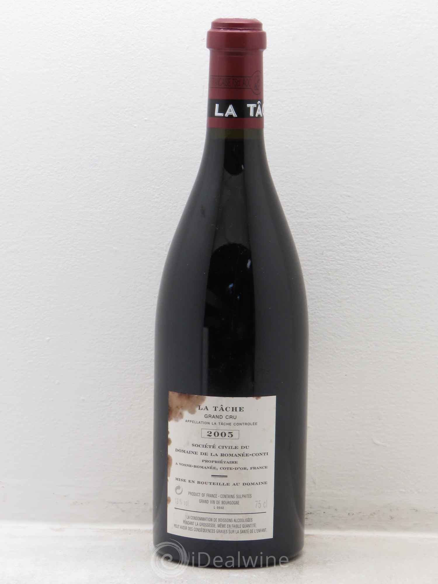 La Tâche Grand Cru Domaine de la Romanée-Conti 2005 - Lot de 1 bouteille - 1