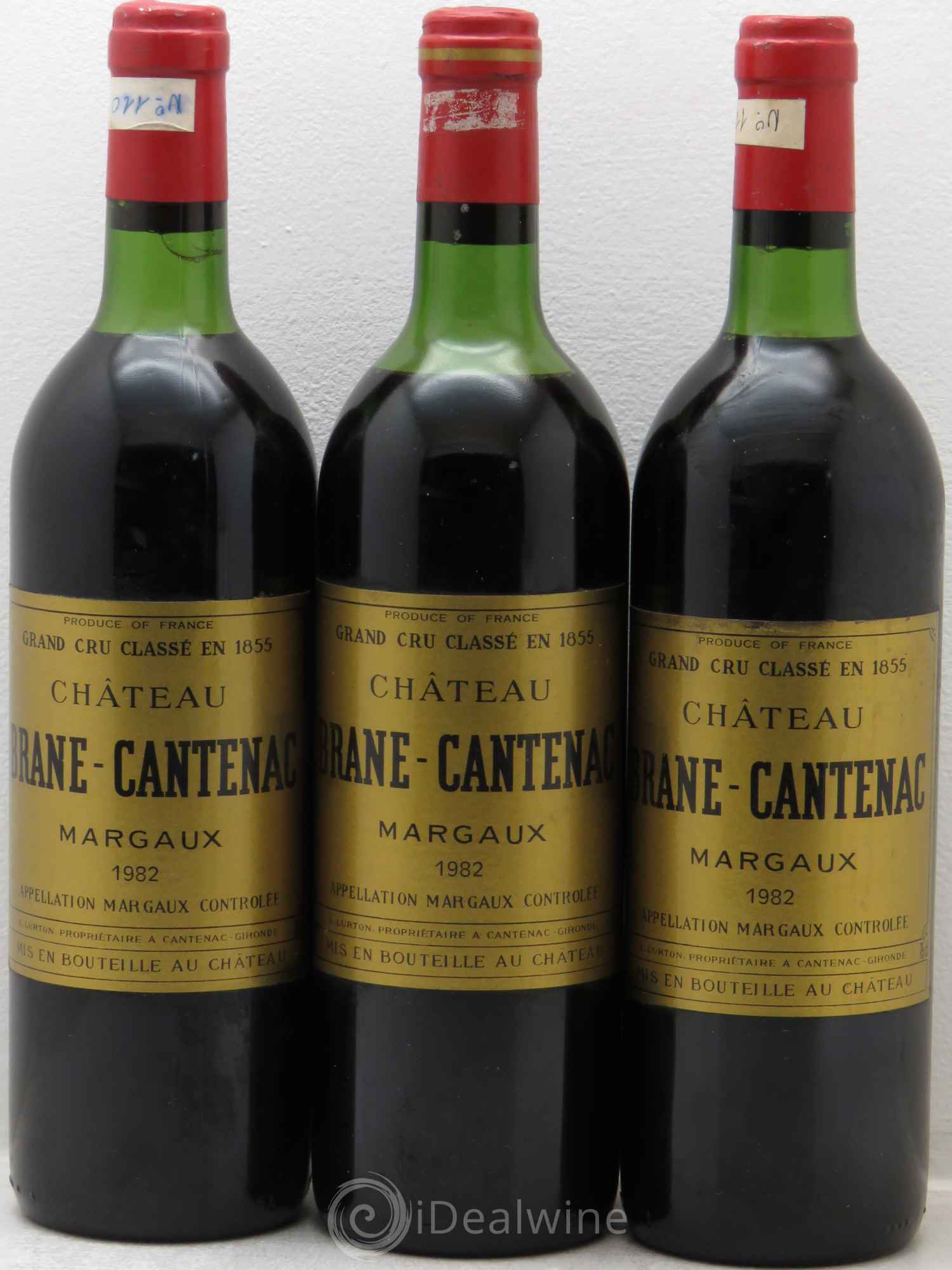 Château Brane Cantenac 2ème Grand Cru Classé 1982 - Lot de 3 bouteilles - 0