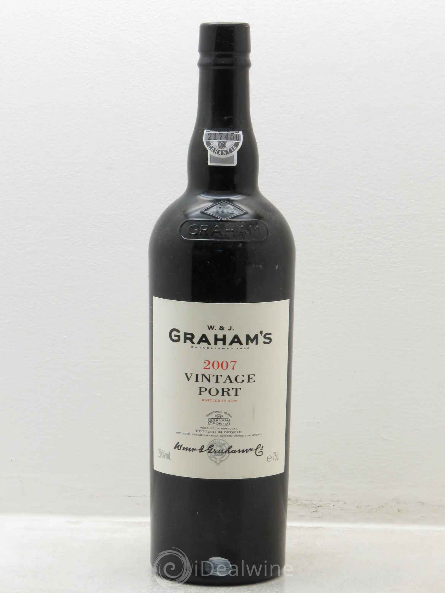 Porto W&J Graham' Vintage 2007 - Lot de 1 bouteille - 0