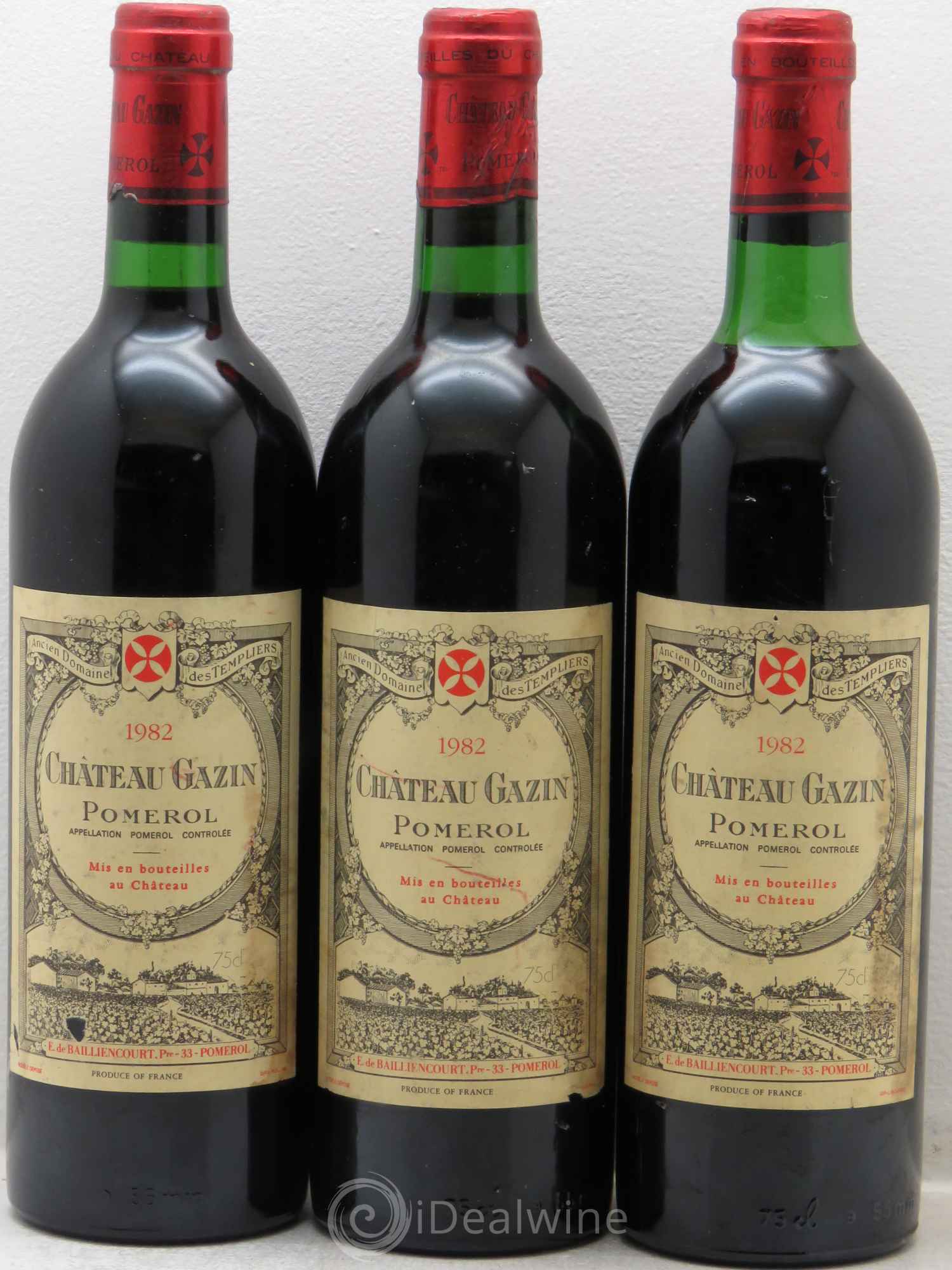 Château Gazin 1982 - Lot de 3 bouteilles - 0