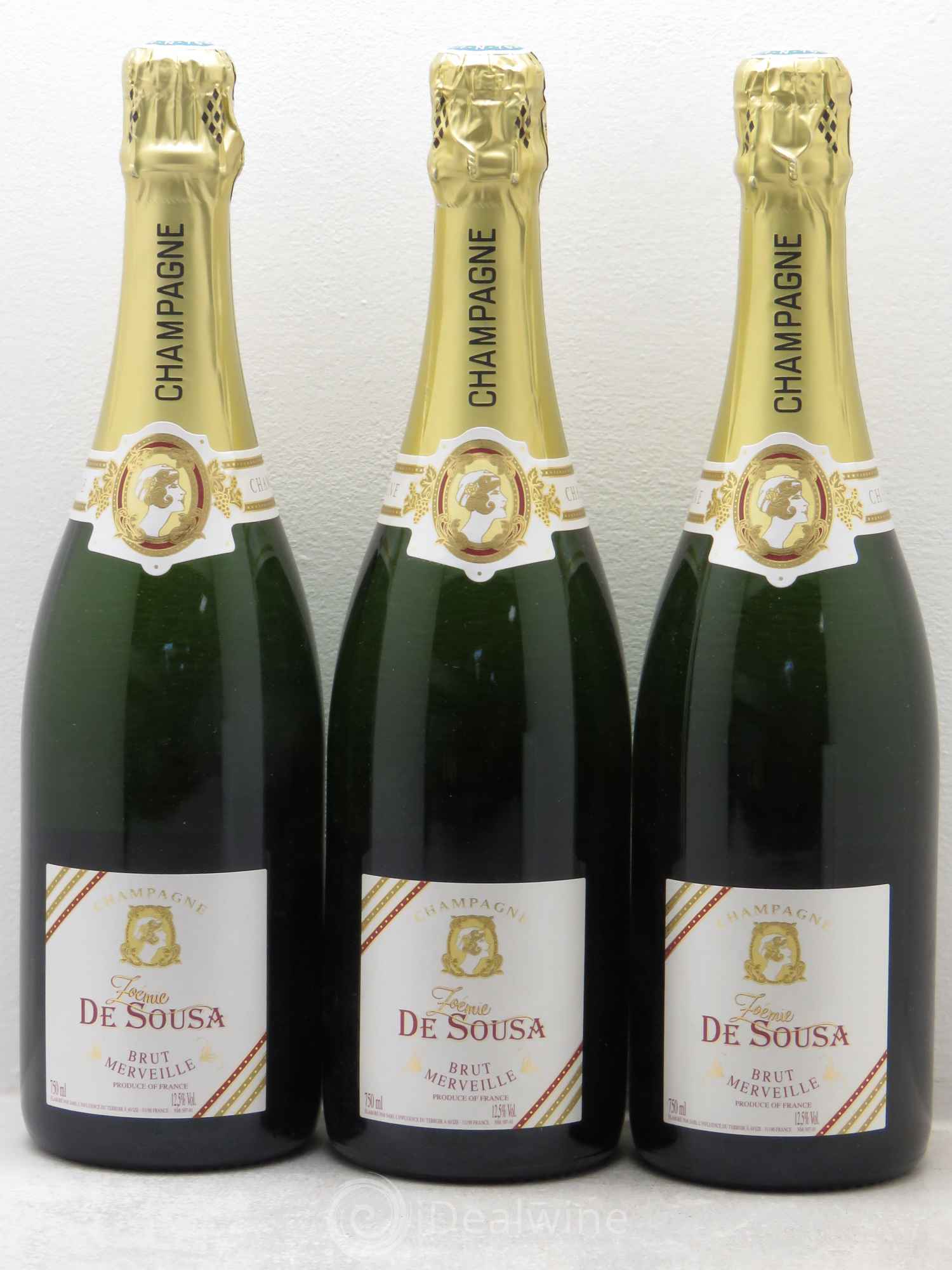 Champagne Zoemie de Souza Brut Merveille - Posten von 3 Flaschen - 0