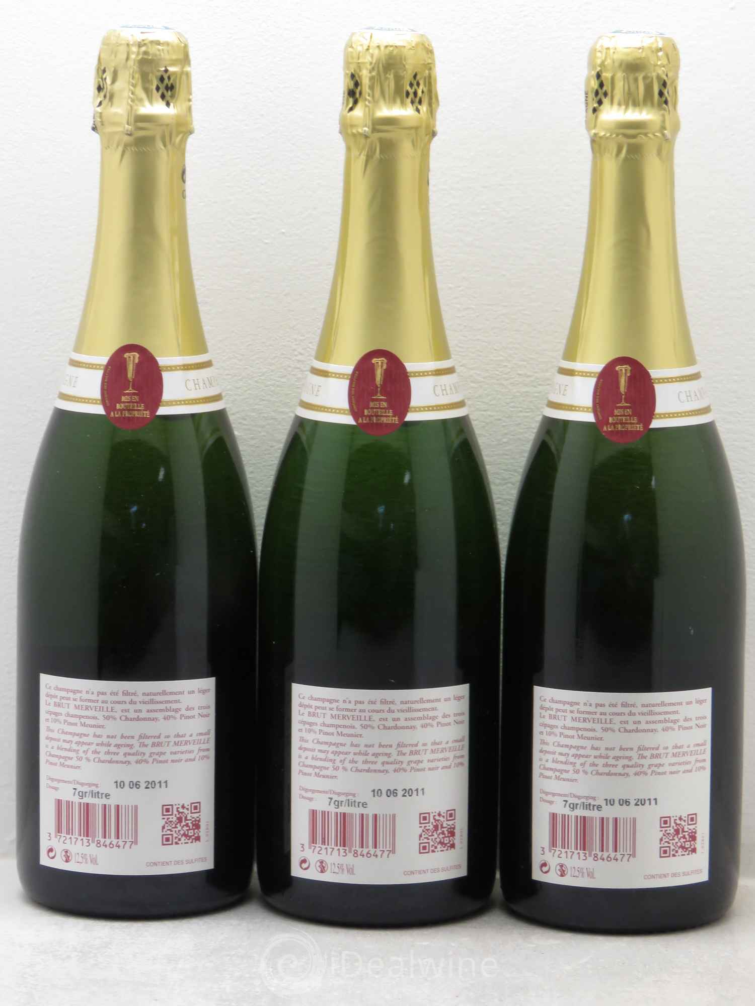 Champagne Zoemie de Souza Brut Merveille - Posten von 3 Flaschen - 1