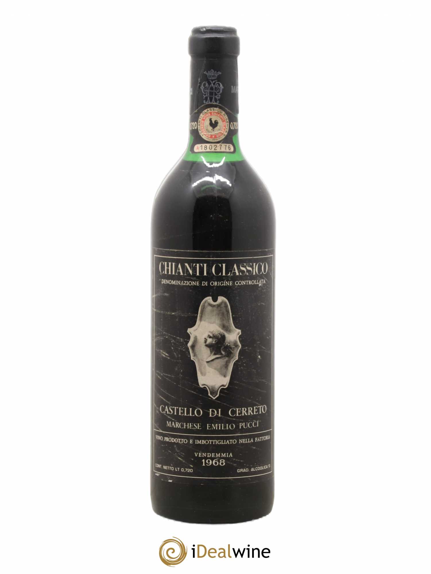 Chianti Classico DOCG Castello di Cerreto Marchese Emilio Pucci 1968 - Lotto di 1 bottiglia - 0