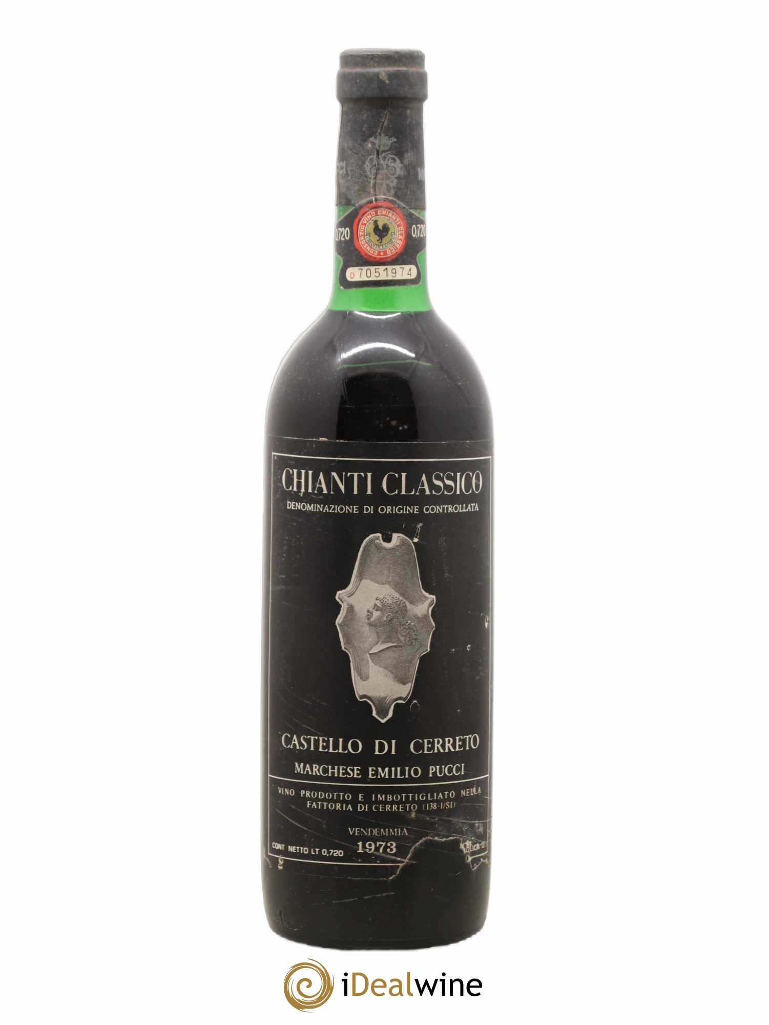 Chianti Classico DOCG Castello di Cerreto Marchese Emilio Pucci 1973 - Posten von 1 Flasche - 0