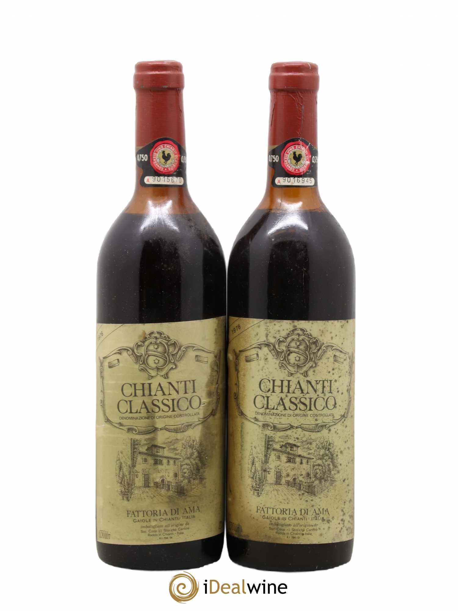 Chianti Classico DOCG Di Ama 1976 - Lot de 2 bouteilles - 0