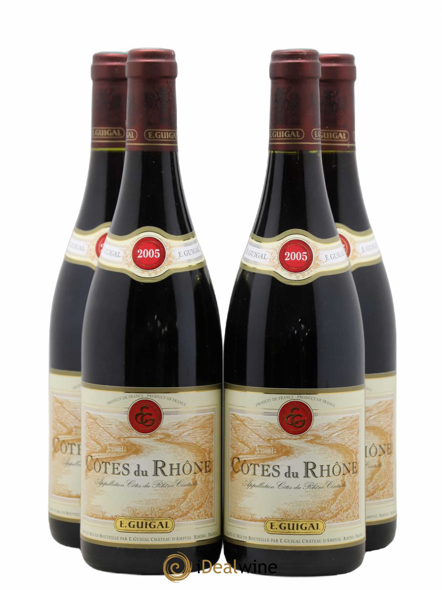 Côtes-du-Rhône Guigal 2005 - Lot de 4 bouteilles - 0