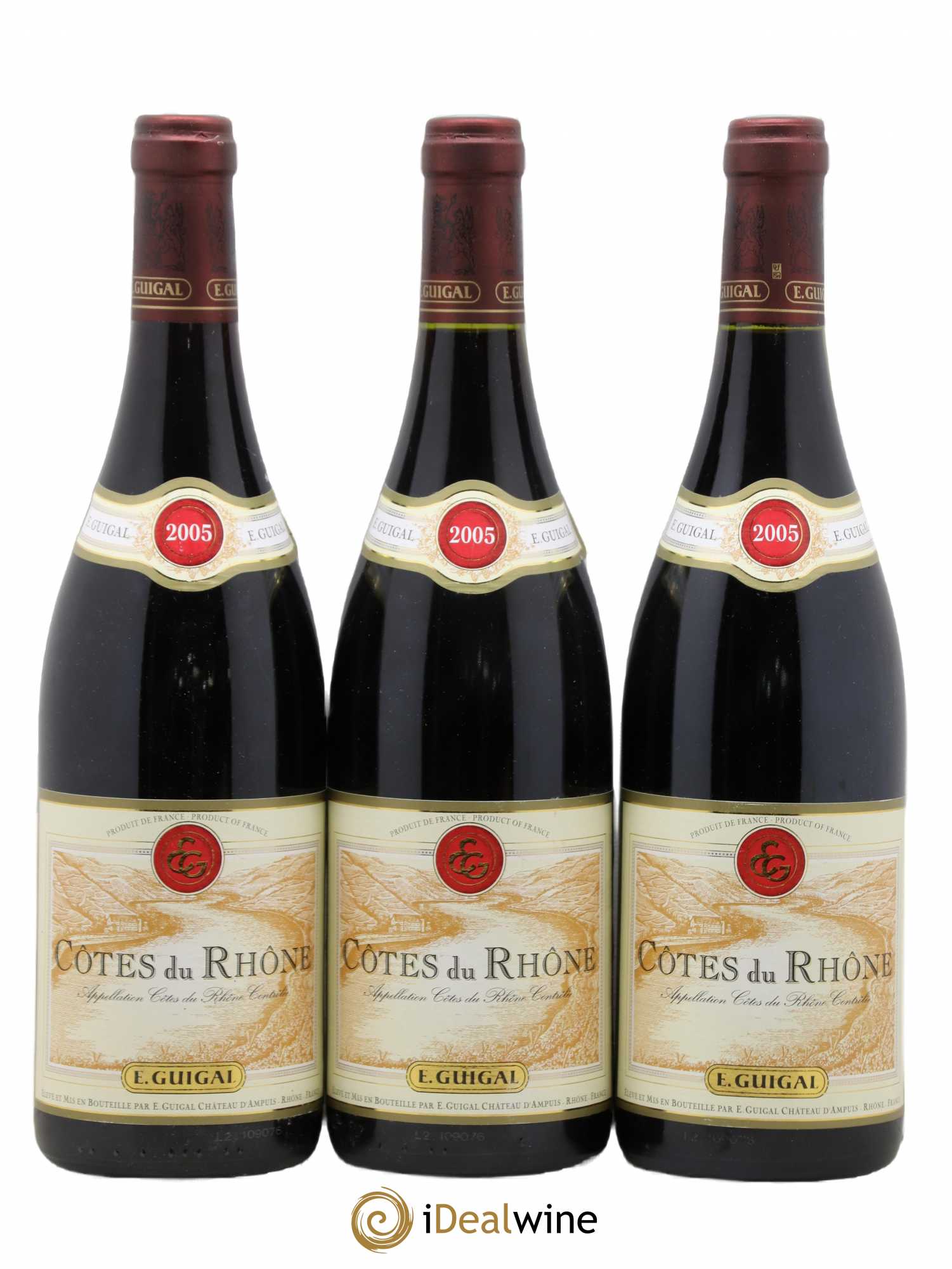 Côtes-du-Rhône Guigal 2005 - Lot de 3 bouteilles - 0