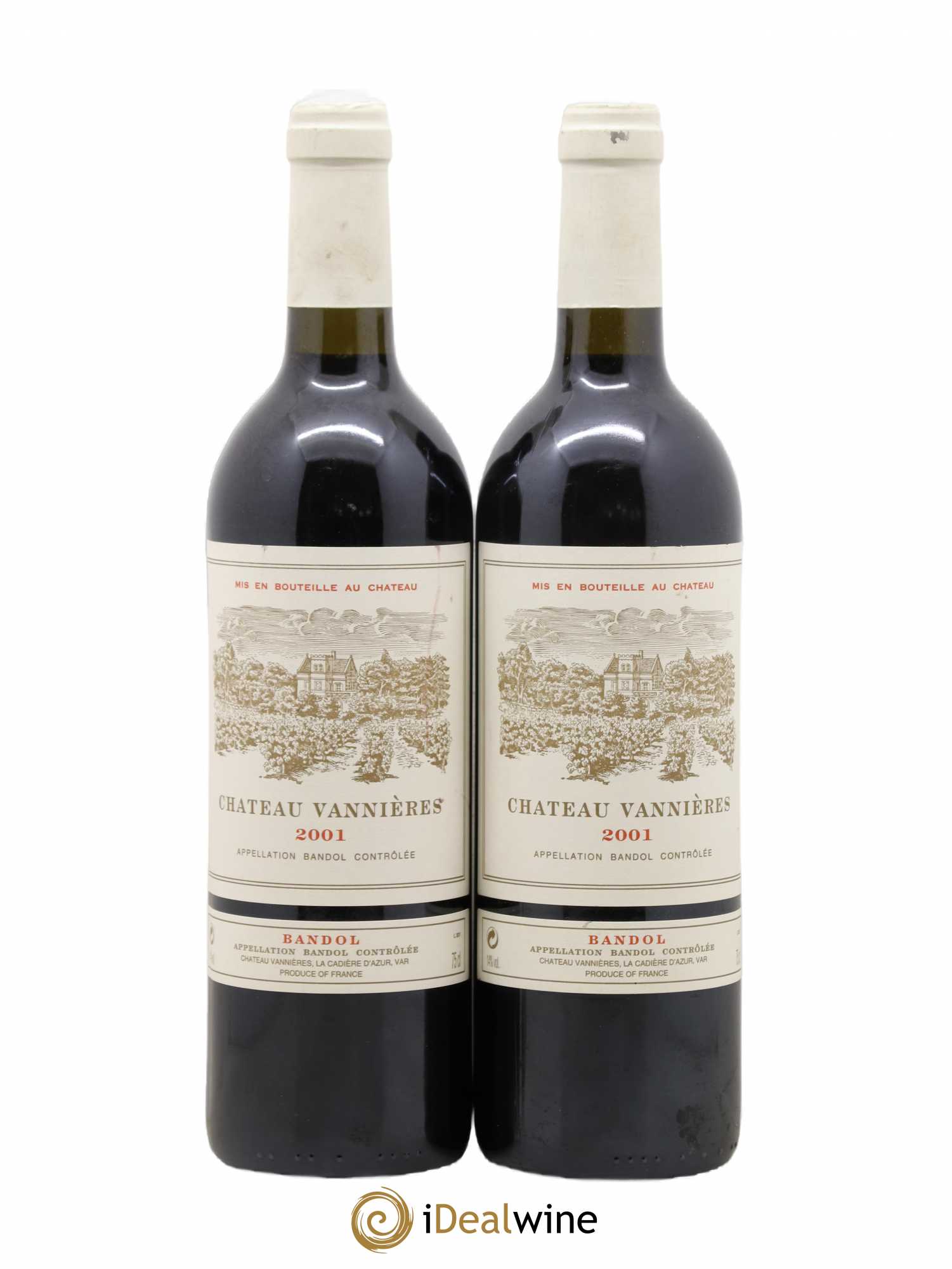 Bandol Château Vannières Éric et Charles-Éric Boisseaux 2001 - Lot de 2 bouteilles - 0