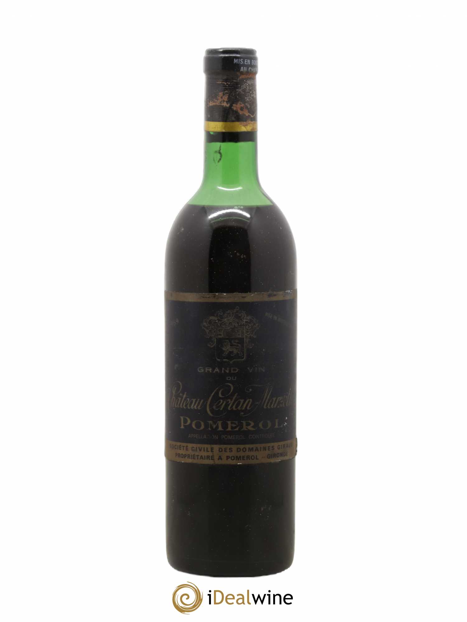 Pomerol Chateau Certan Marzelle 1969 - Posten von 1 Flasche - 0