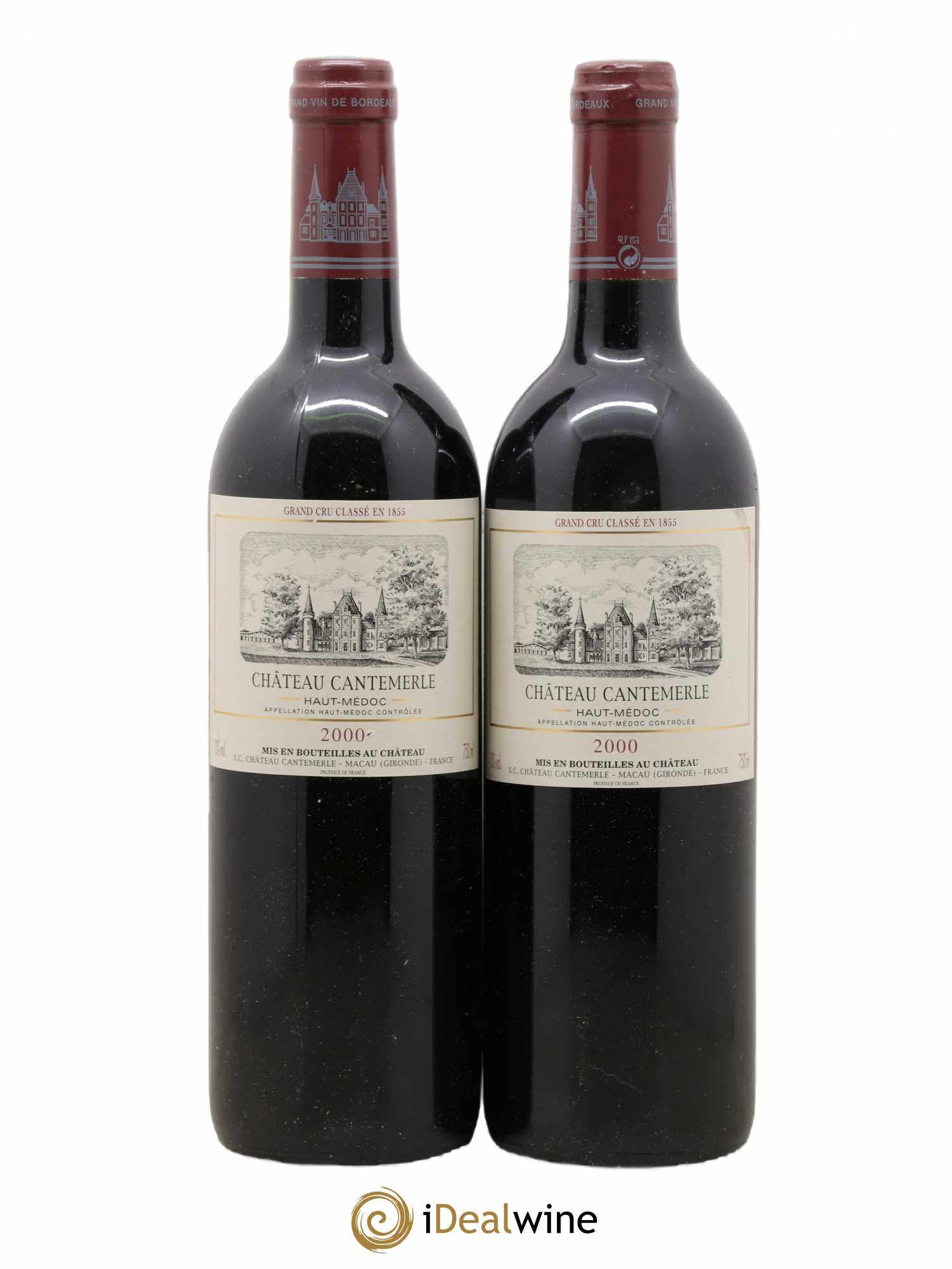Château Cantemerle 5ème Grand Cru Classé 2000 - Lot de 2 bouteilles - 0