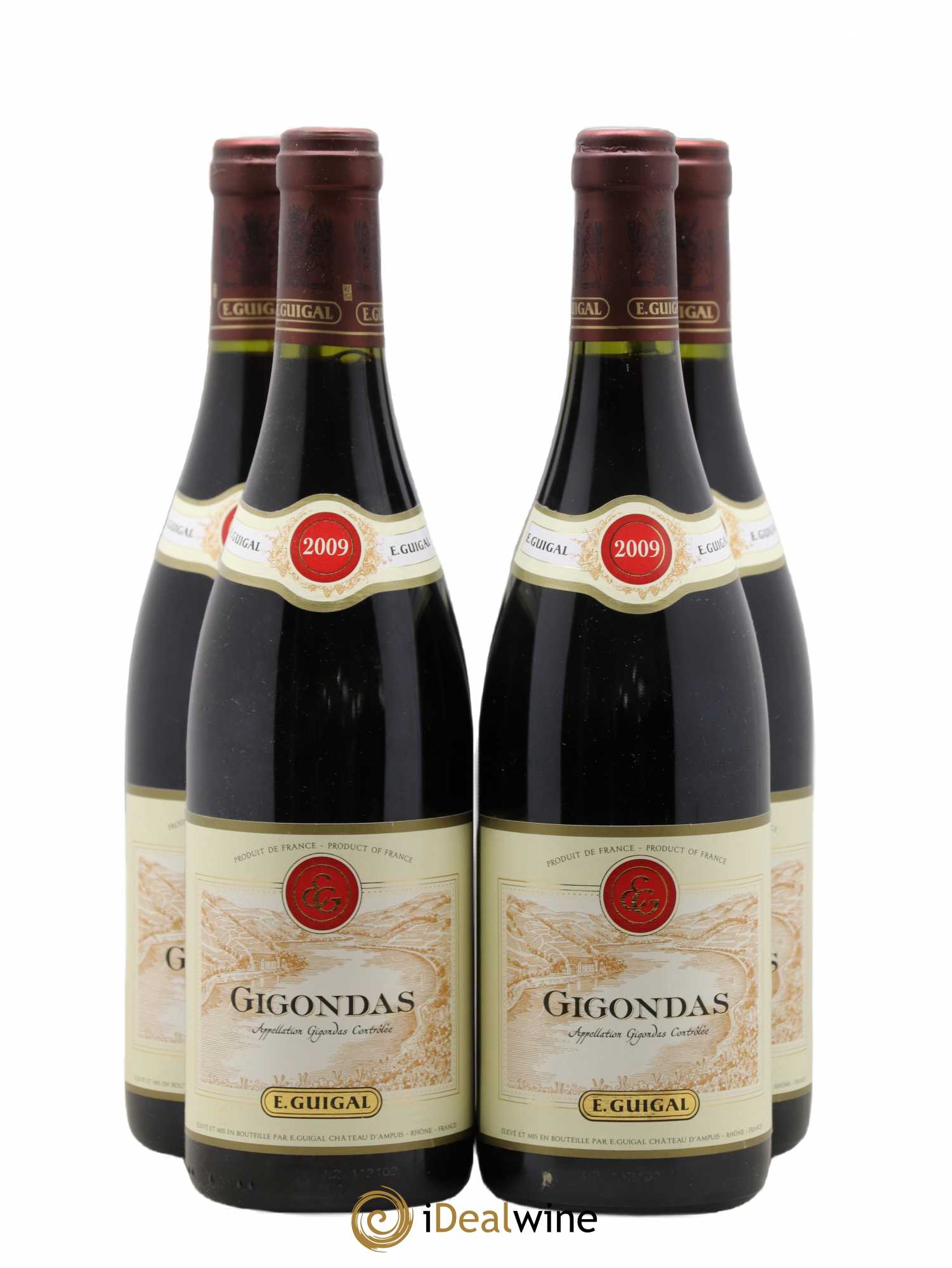 Gigondas Guigal 2009 - Lot de 4 bouteilles - 0