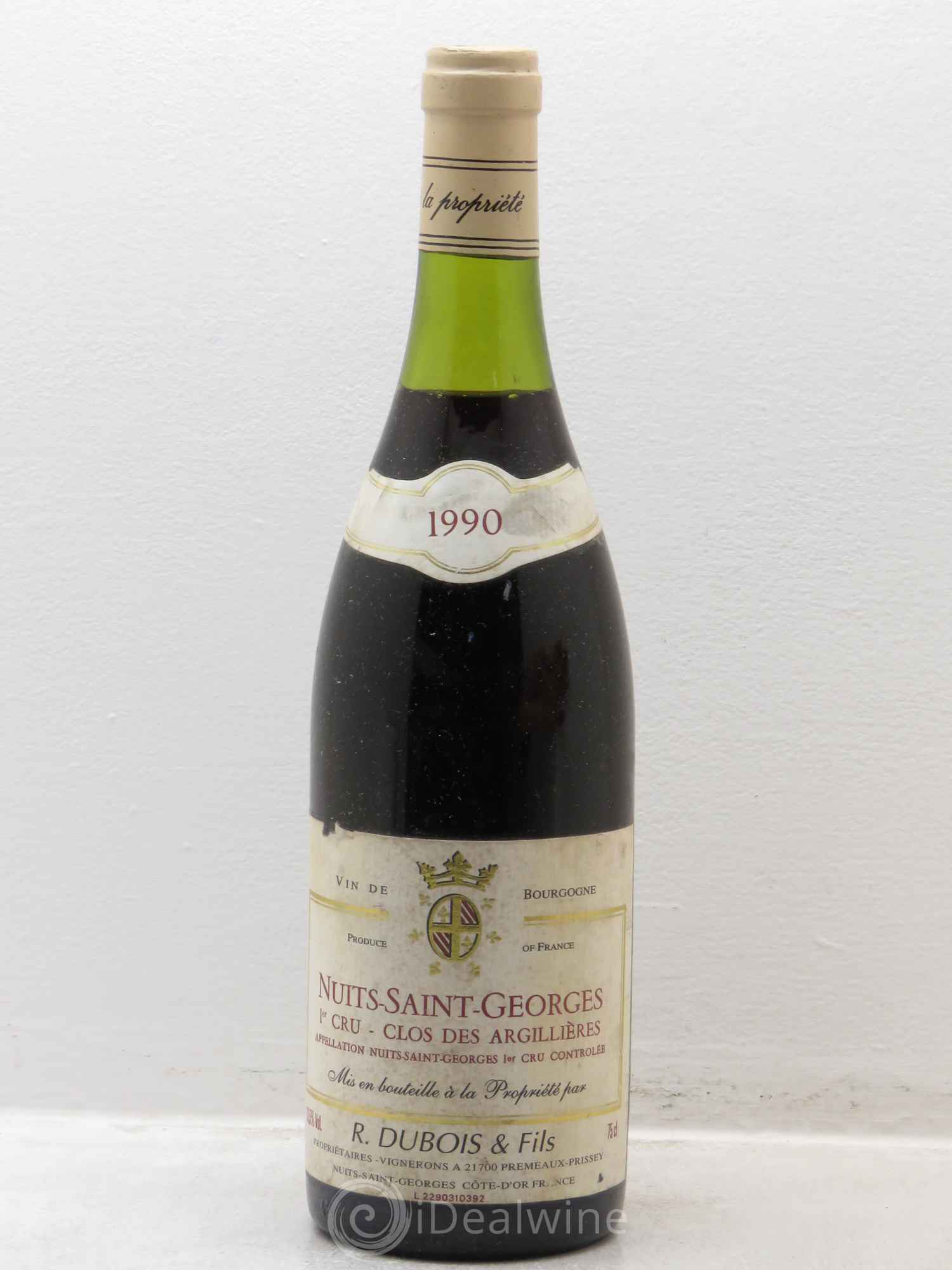 Nuits-Saint-Georges 1er Cru Argillières - Dubois 1990 - Posten von 1 Flasche - 0