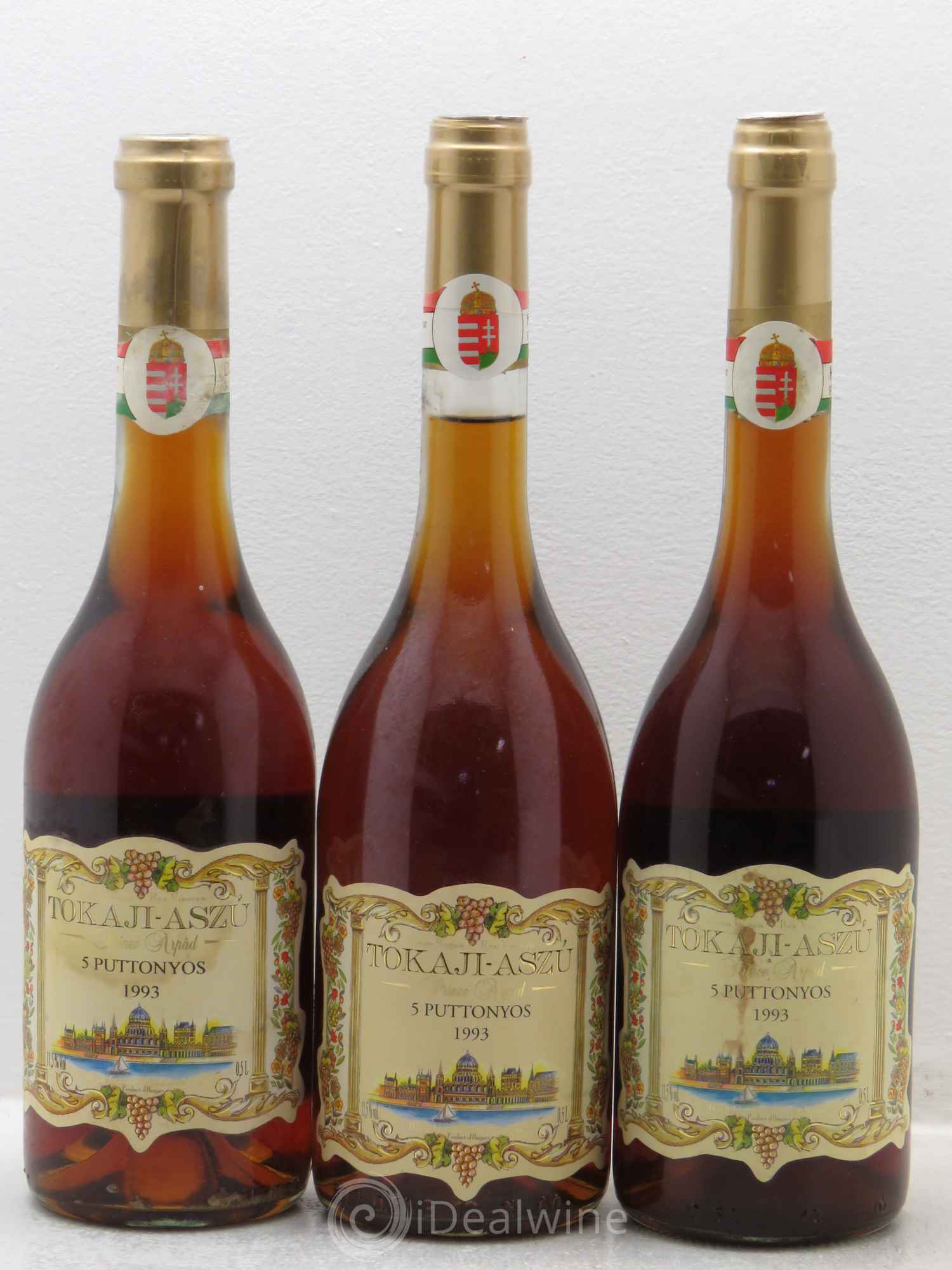 Tokaji 5 Puttonyos Vinum Regum (50cl) 1993 - Lotto di 3 bottiglie - 0