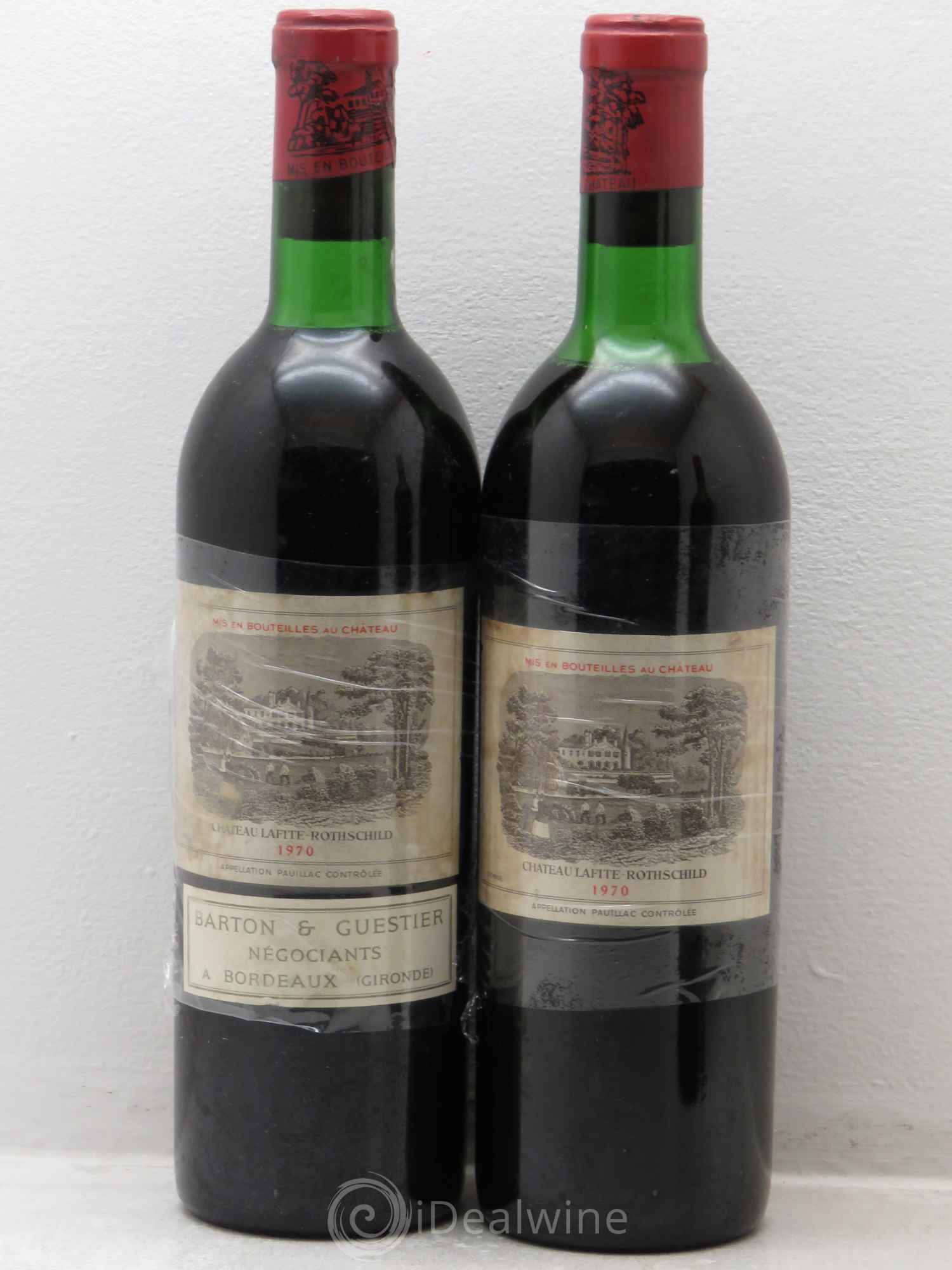 Château Lafite Rothschild 1er Grand Cru Classé 1970 - Lot de 2 bouteilles - 0