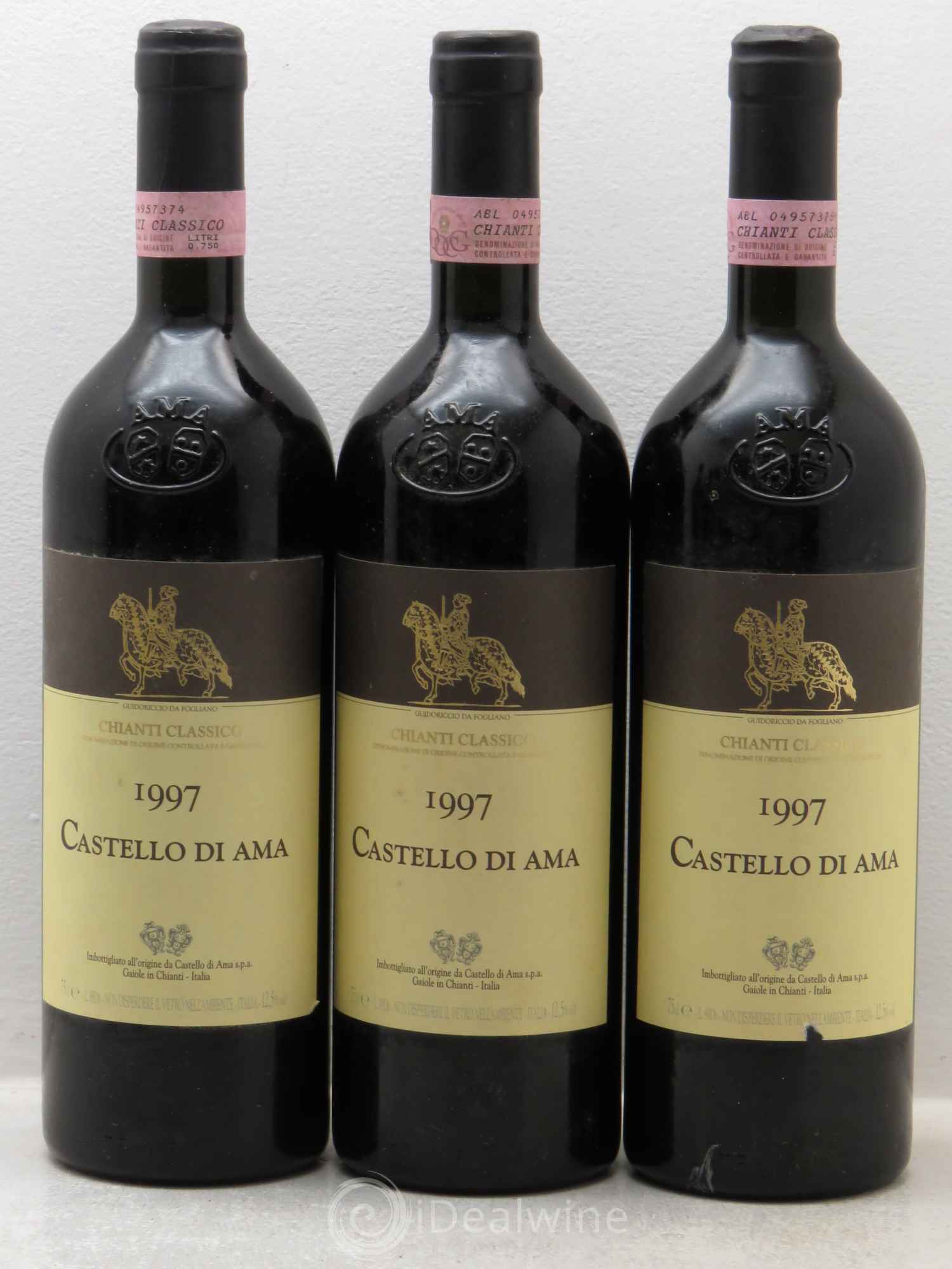 Chianti Classico DOCG Castello di Ama 1997 - Posten von 3 Flaschen - 0
