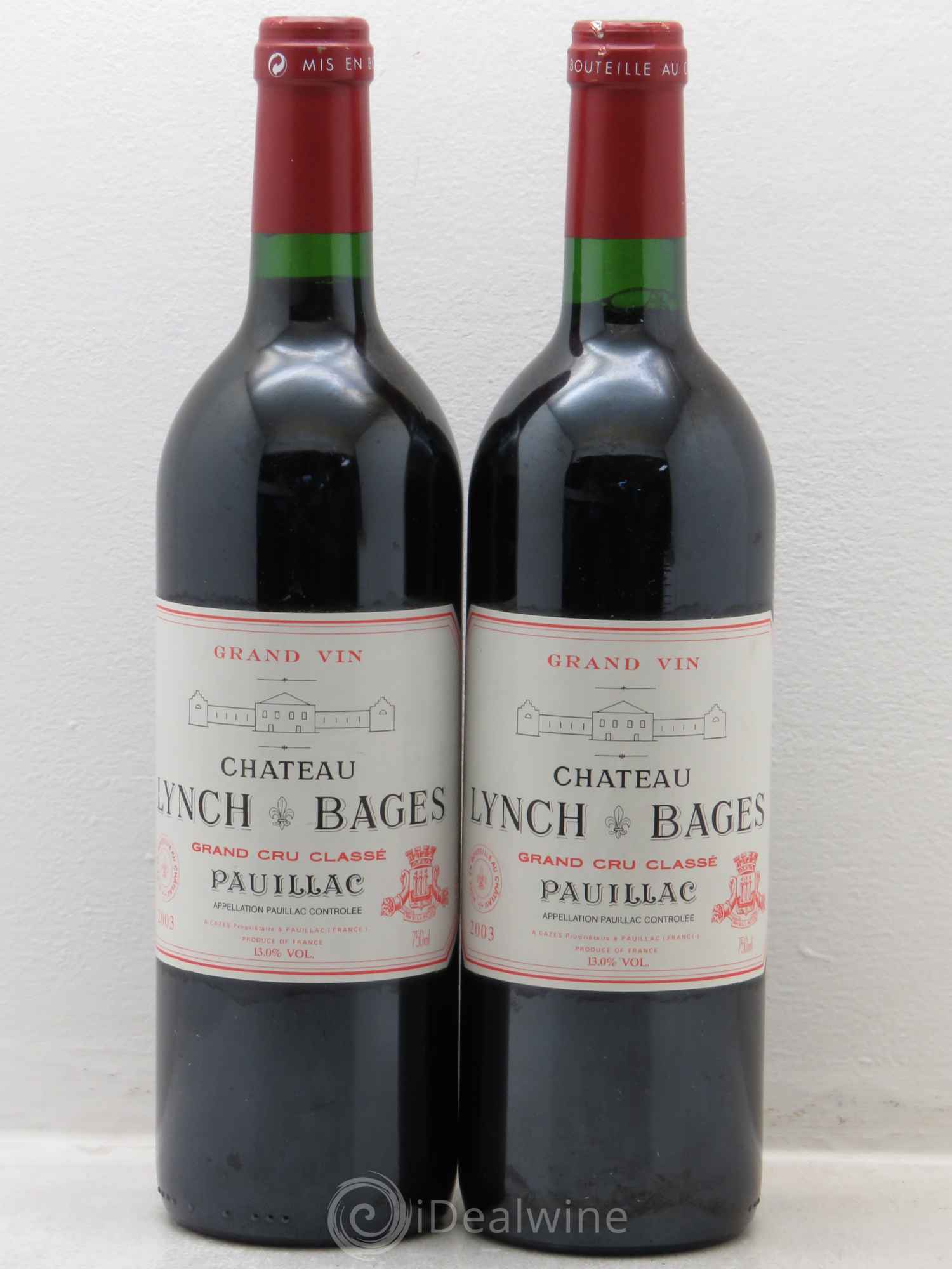 Château Lynch Bages 5ème Grand Cru Classé 2003 - Lot de 2 bouteilles - 0