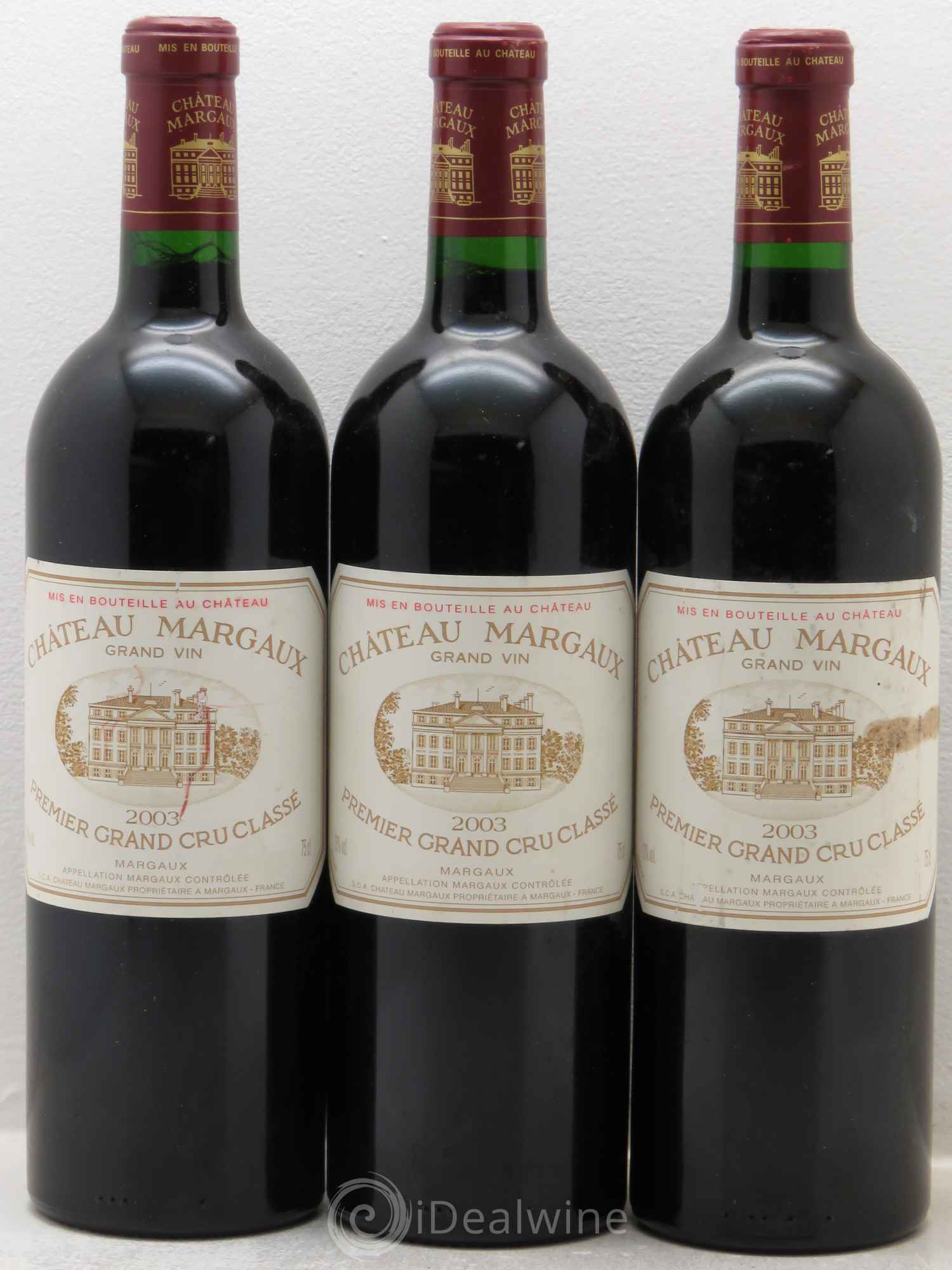 Château Margaux 1er Grand Cru Classé 2003 - Lot de 3 bouteilles - 0