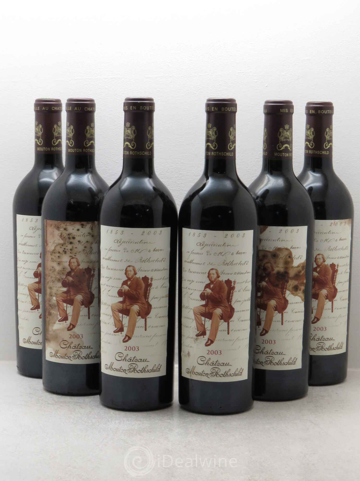 Château Mouton Rothschild 1er Grand Cru Classé 2003 - Lot de 6 bouteilles - 0