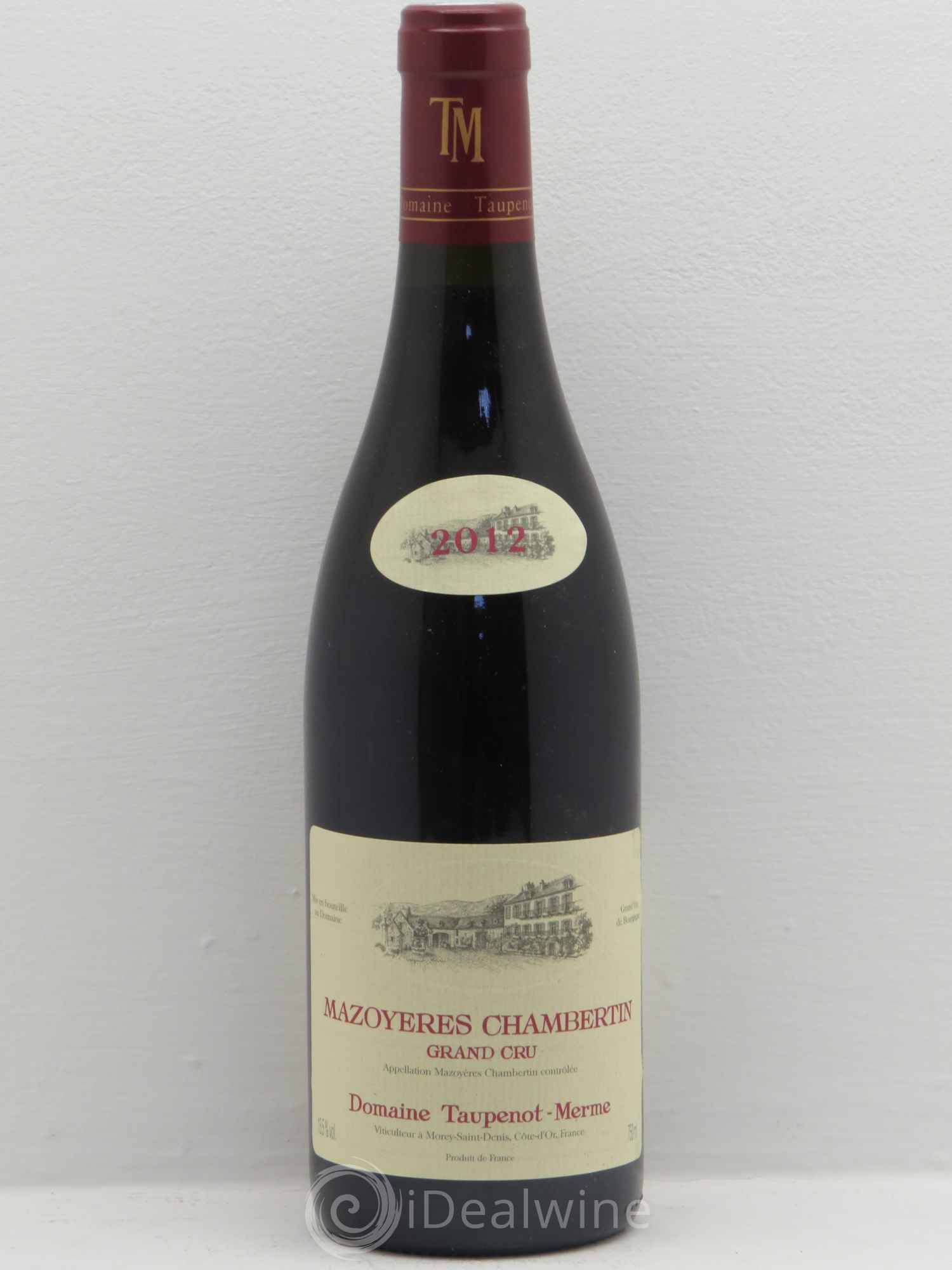 Mazoyères-Chambertin Grand Cru Domaine Taupenot-Merme (sans prix de réserve) 2012 - Posten von 6 Flaschen - 0