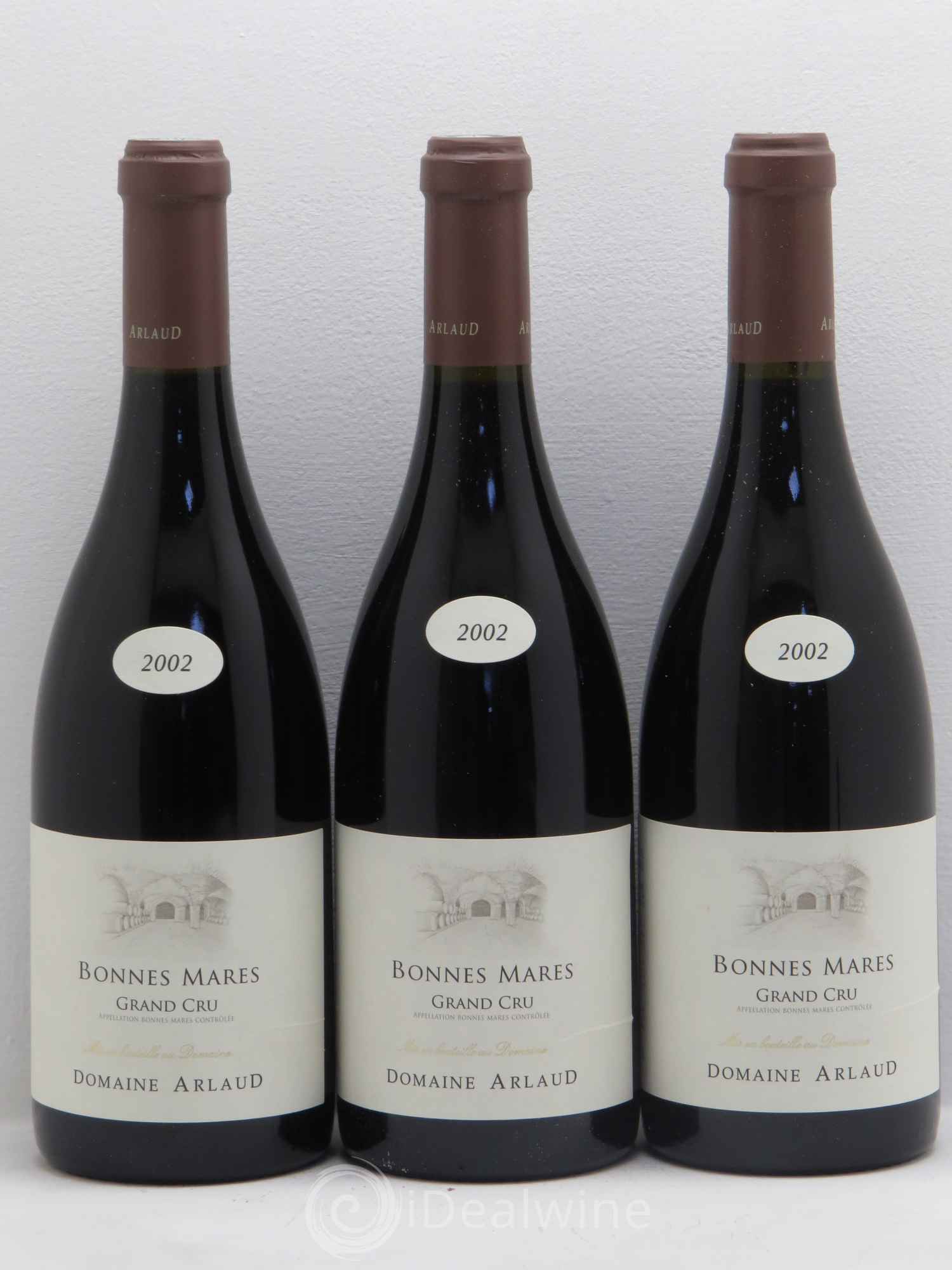 Bonnes-Mares Grand Cru Arlaud (sans prix de réserve) 2002 - Lot de 3 bouteilles - 0