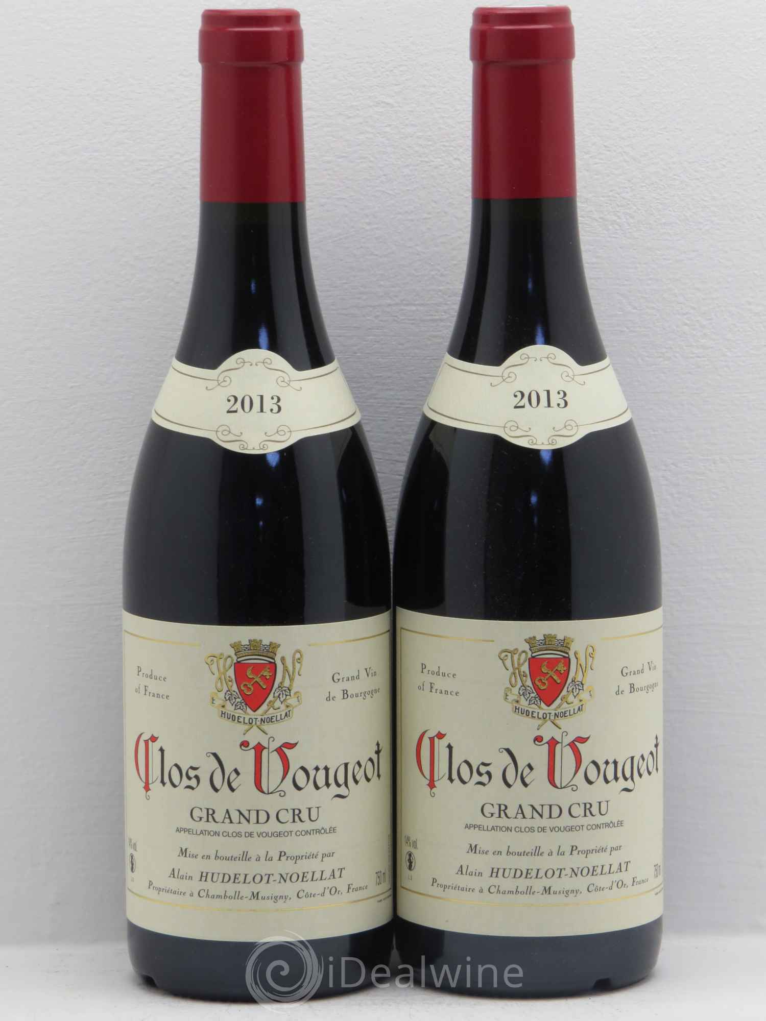 Clos de Vougeot Grand Cru Hudelot-Noëllat (sans prix de réserve) 2013 - Lot de 2 bouteilles - 0