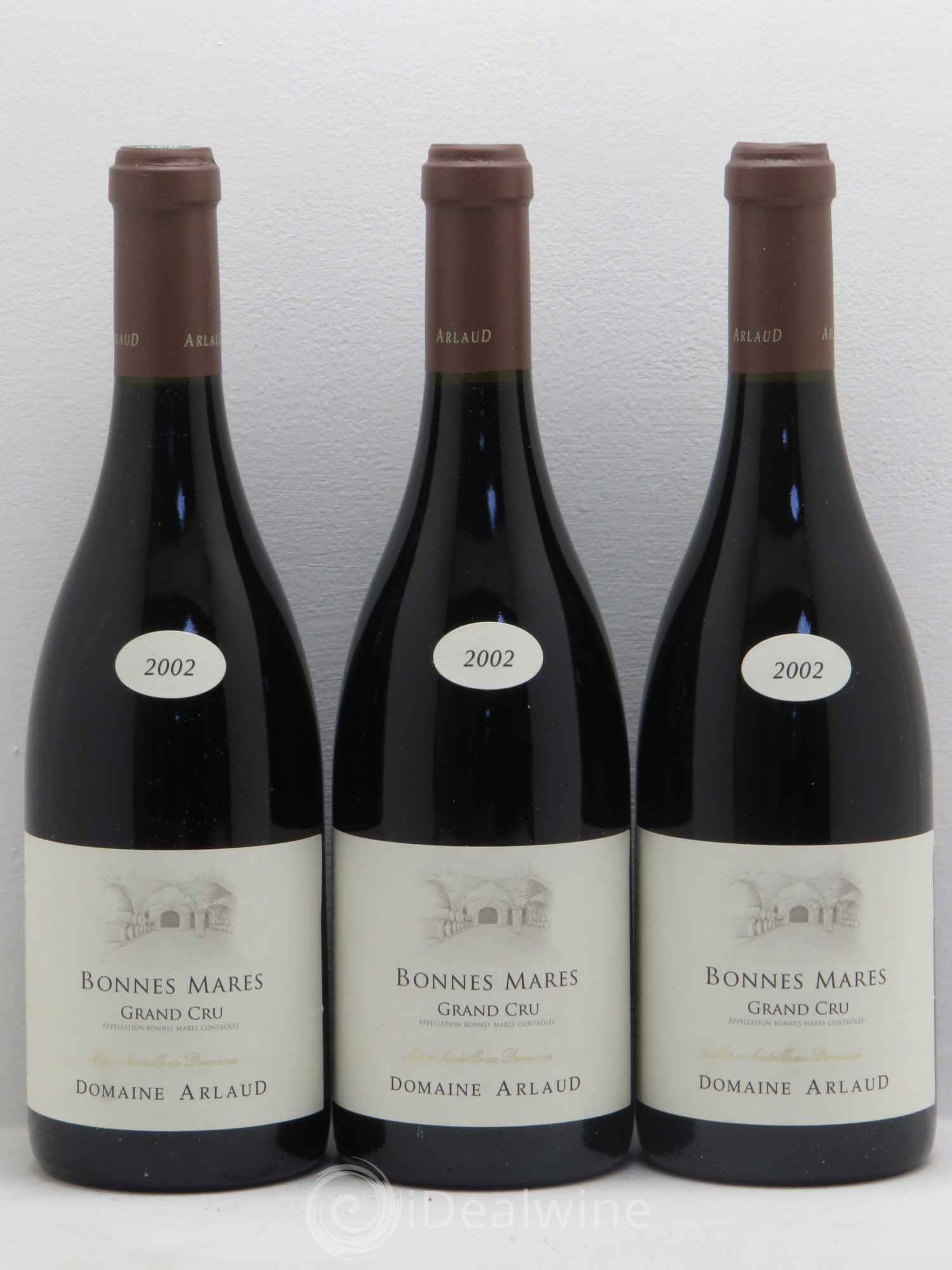 Bonnes-Mares Grand Cru Arlaud (sans prix de réserve) 2002 - Lot de 3 bouteilles - 0