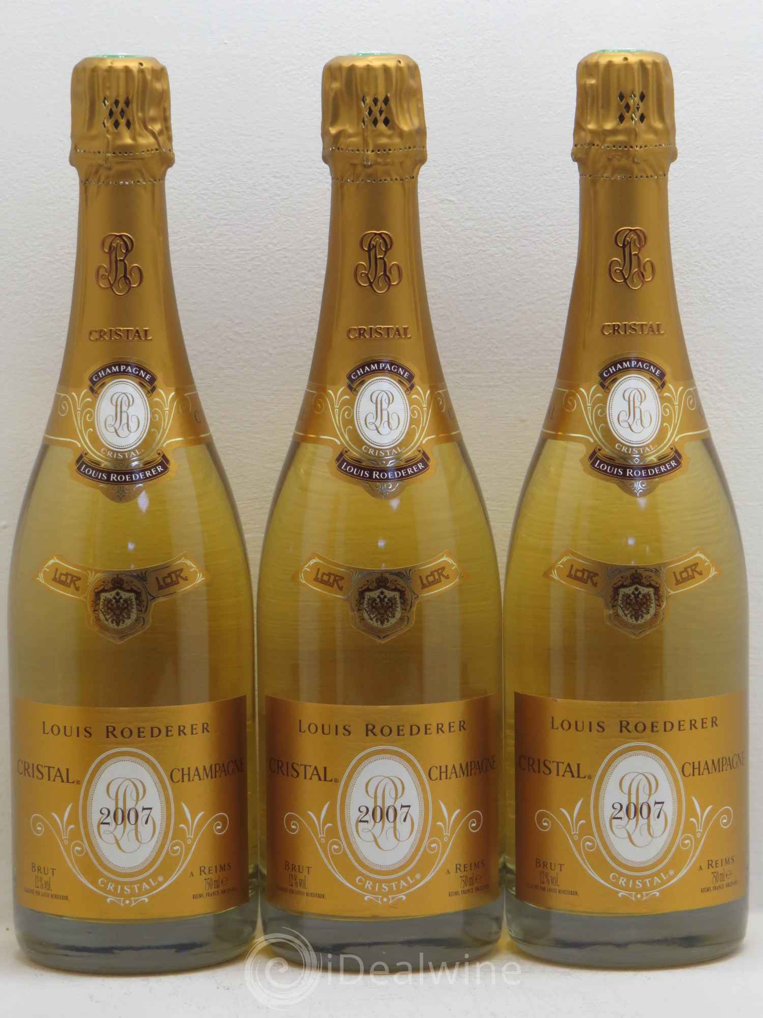 Cristal Louis Roederer (sans prix de réserve) 2007 - Lot de 3 bouteilles - 0