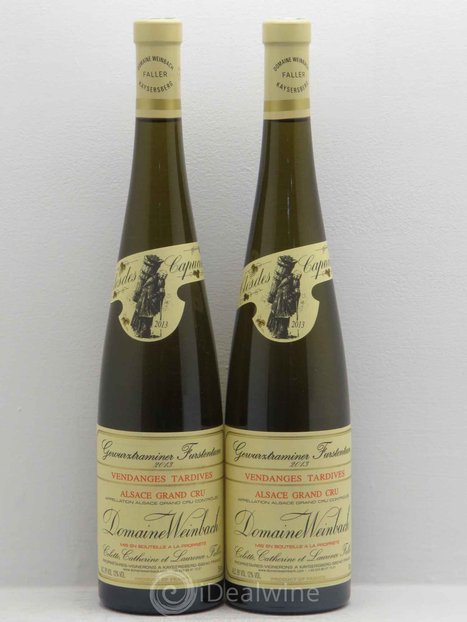 Alsace Gewurztraminer Grand Cru Furstentum Vendanges Tardives Weinbach (Domaine) (senza prezzo di riserva) 2013 - Lotto di 2 bottiglie - 0