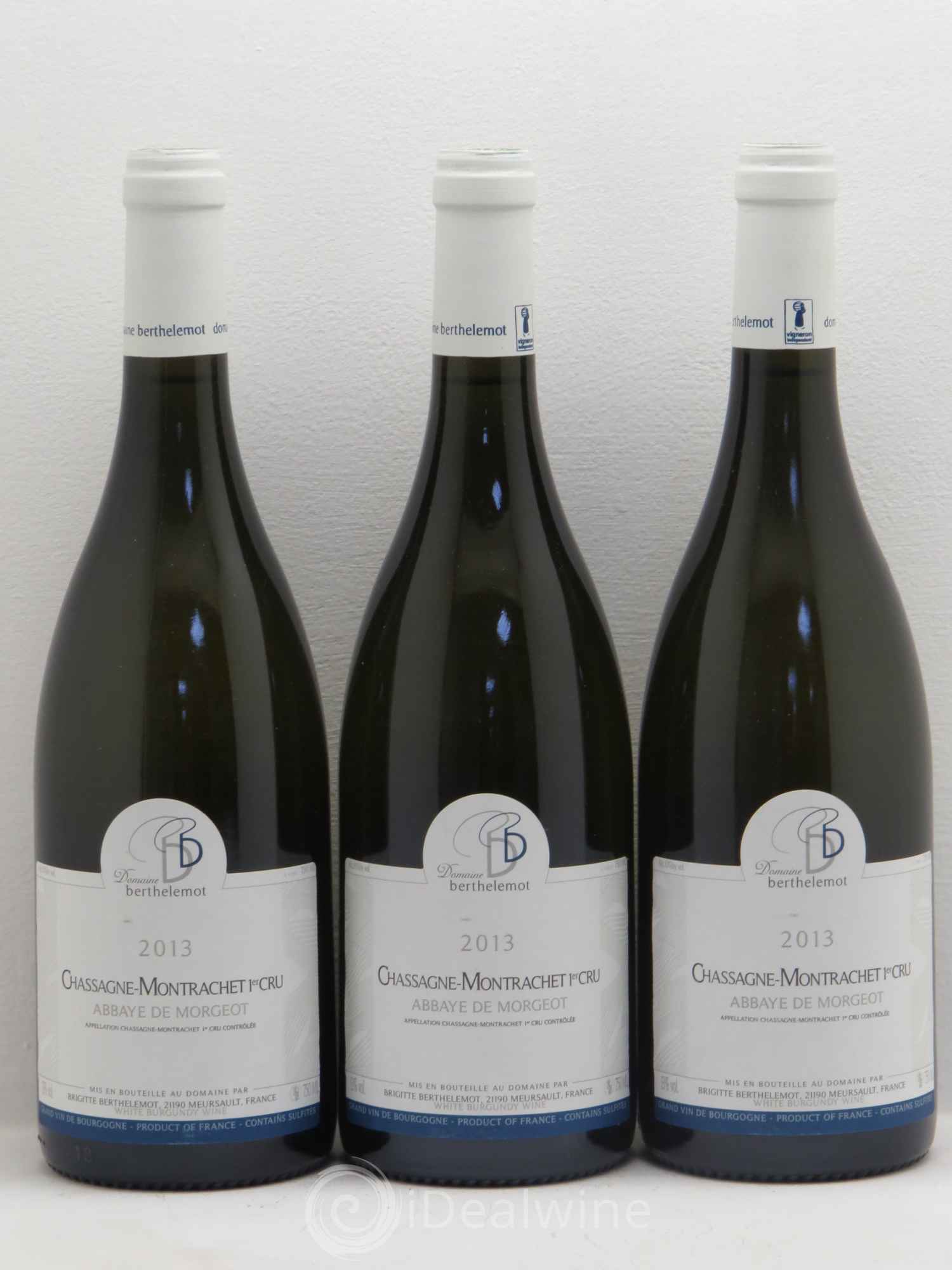 Chassagne-Montrachet 1er Cru Domaine Berthelemot (sans prix de réserve) 2013 - Lotto di 3 bottiglie - 0