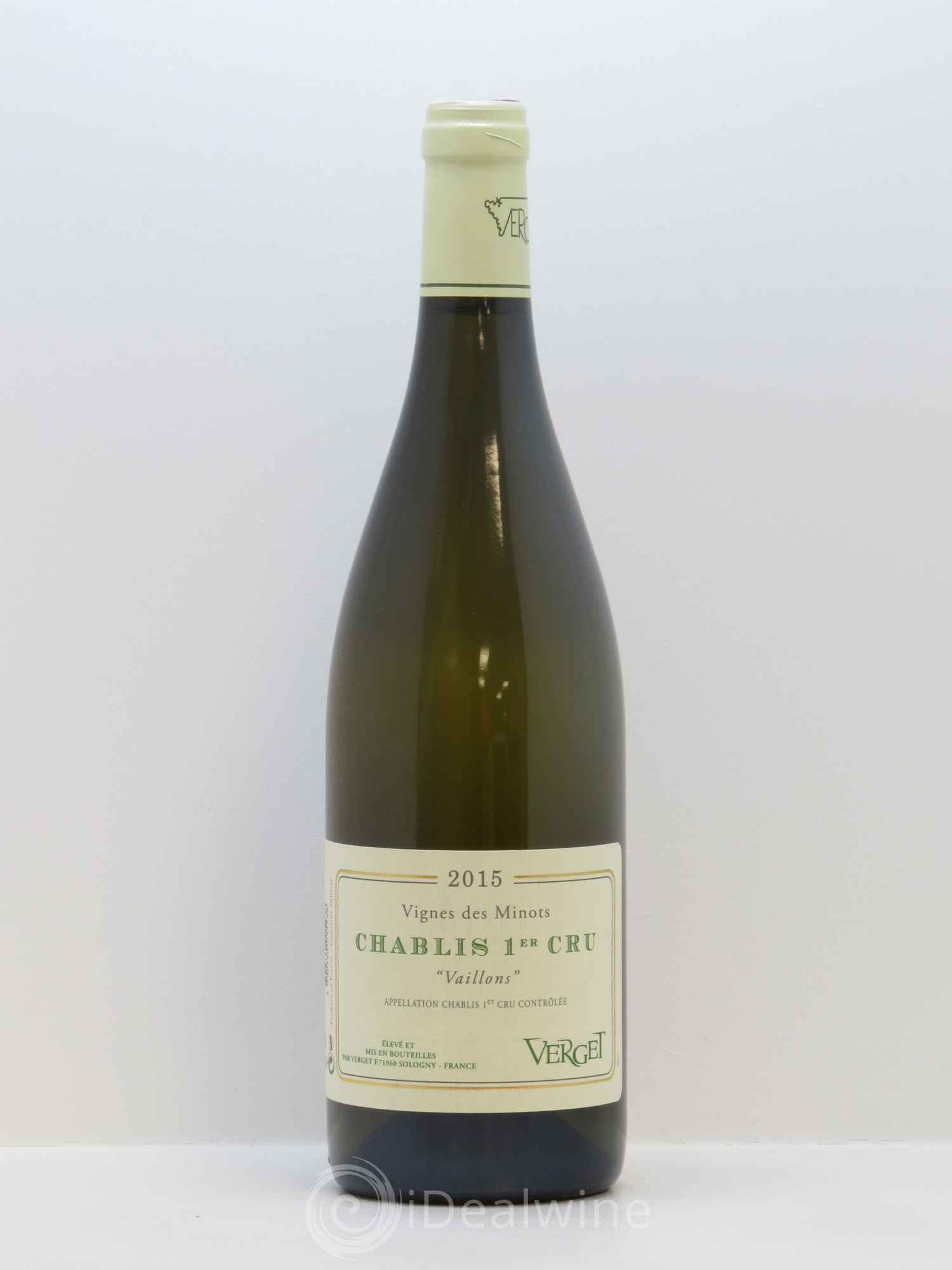 Chablis 1er Cru Vaillons Vignes des Minots Verget 2015 - Lot de 1 bouteille - 0