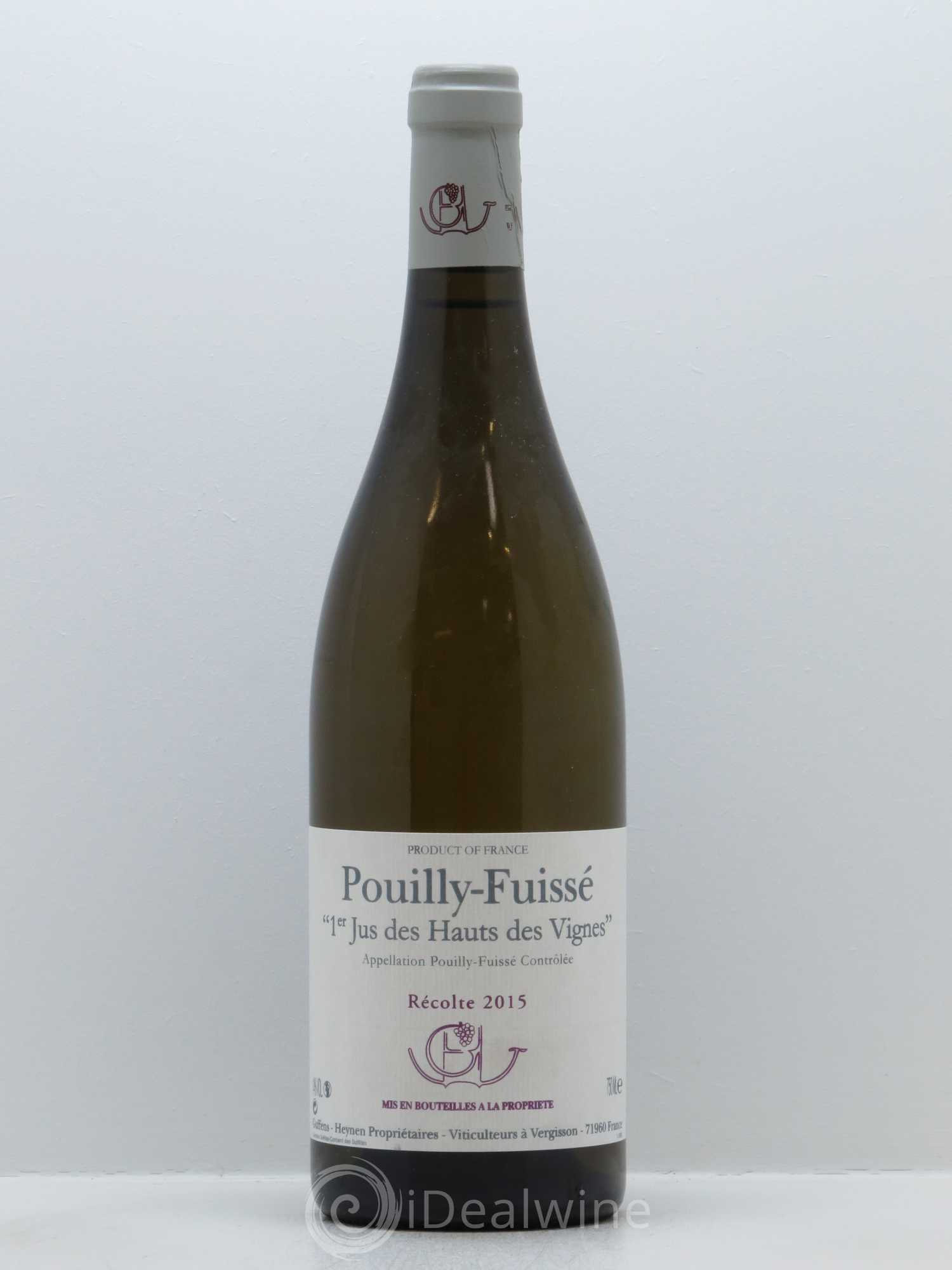 Pouilly-Fuissé 1er Jus des Hauts des Vignes Guffens-Heynen 2015 - Lot de 1 bouteille - 0