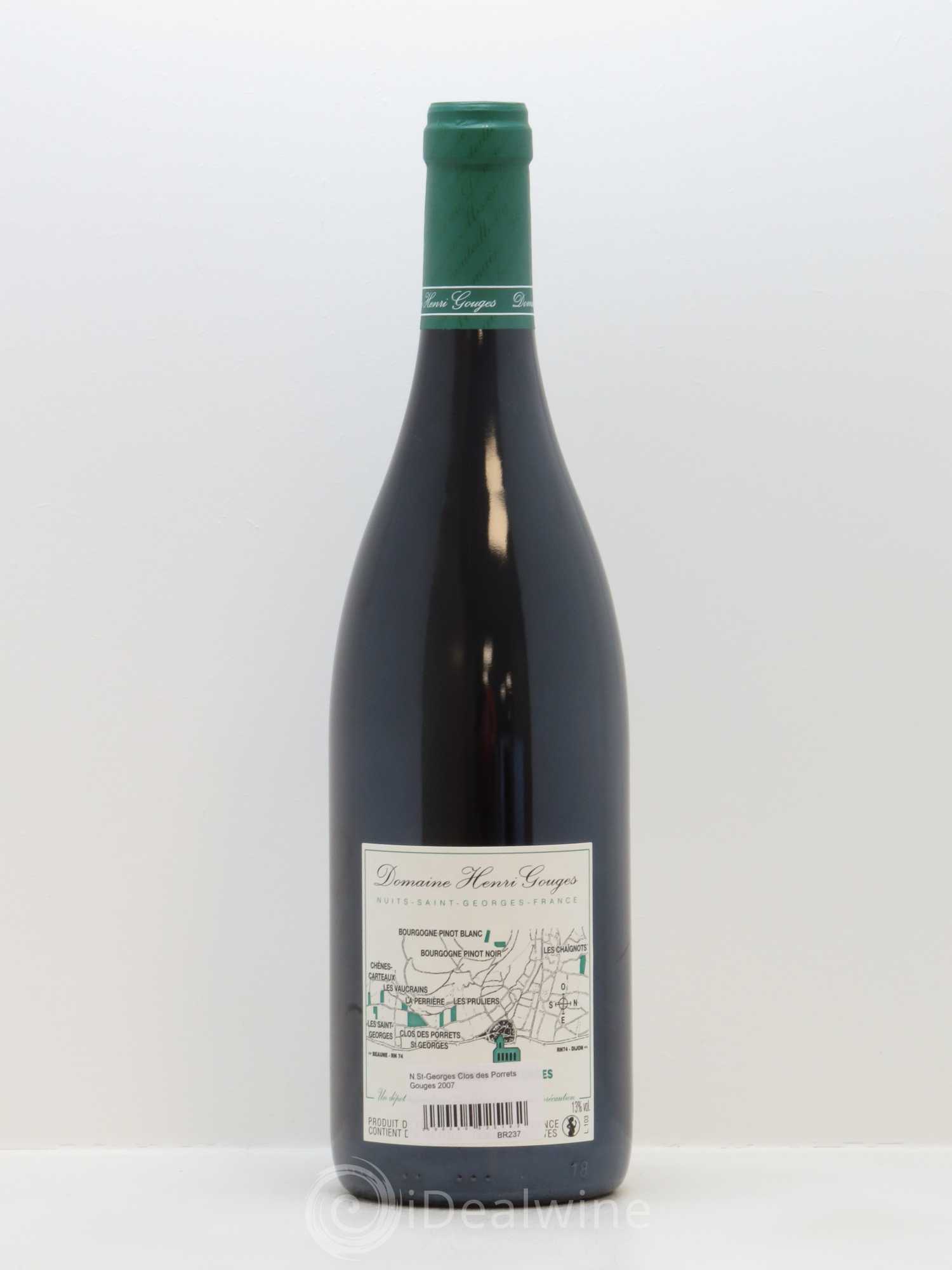 Nuits-Saint-Georges 1er Cru Clos des Porrets St Georges Henri Gouges 2007 - Lot de 1 bouteille - 1