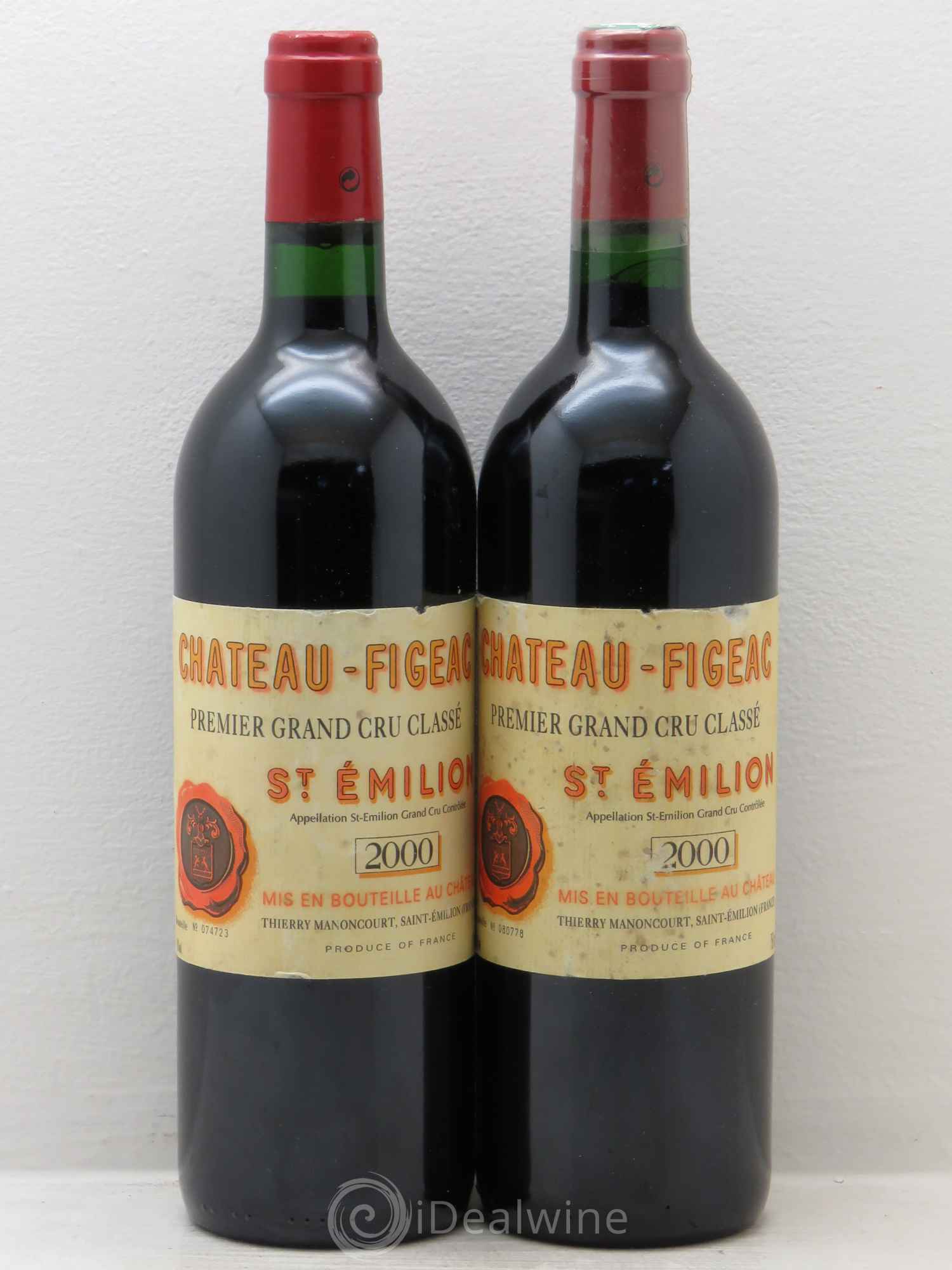 Château Figeac 1er Grand Cru Classé A 2000 - Lot de 2 bouteilles - 0