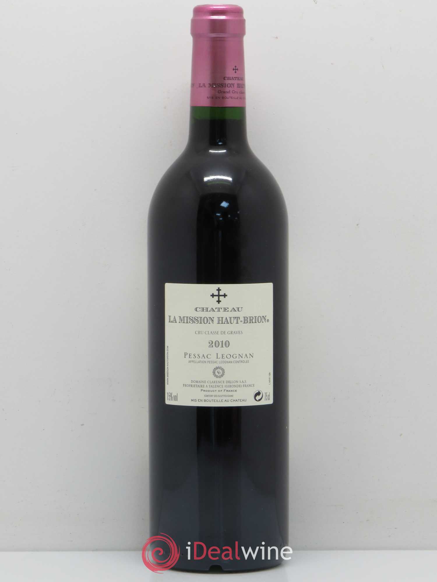 Château la Mission Haut-Brion Cru Classé de Graves 2010 - Lot de 1 bouteille - 1
