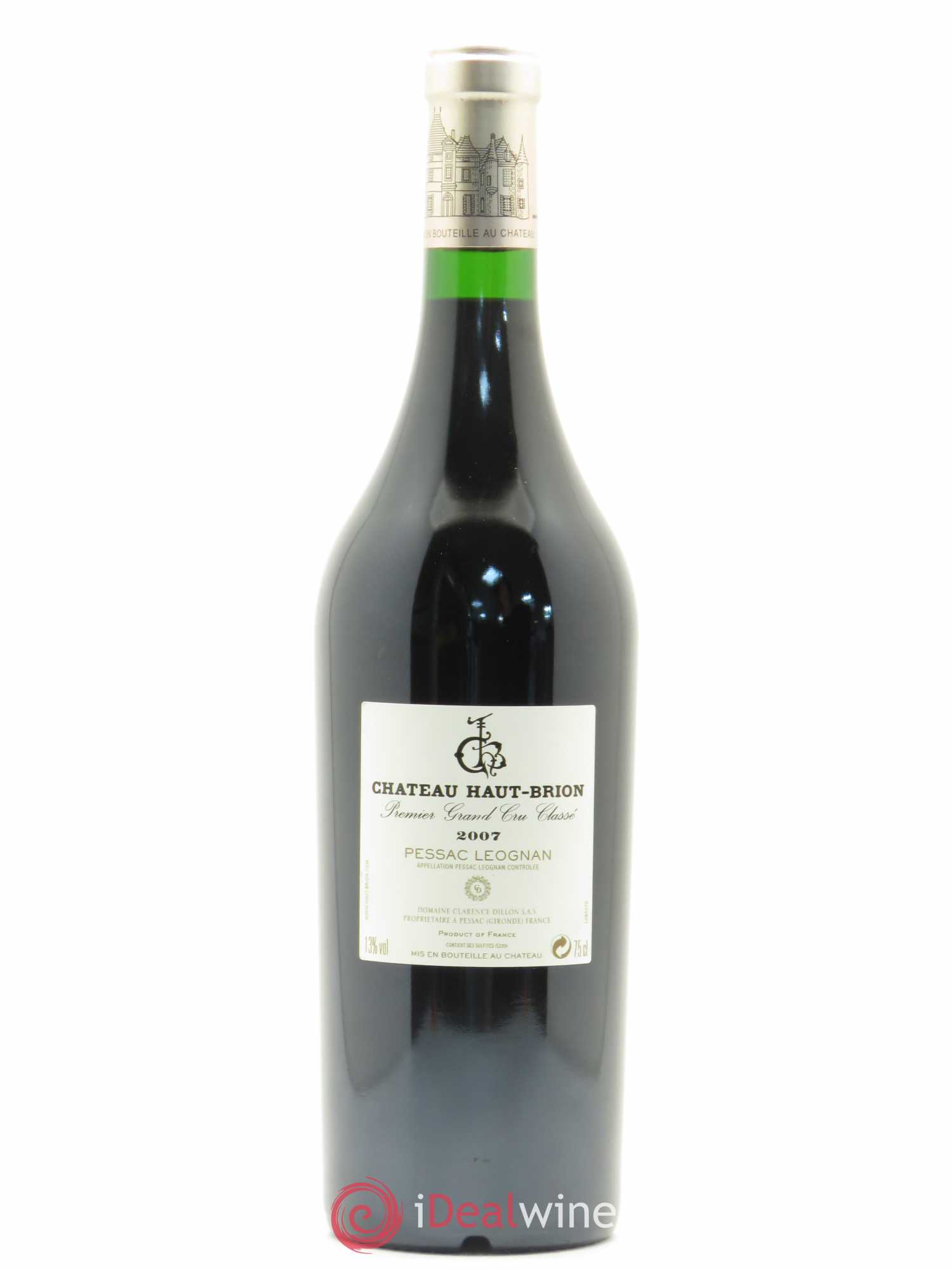 Château Haut Brion 1er Grand Cru Classé 2007 - Lot de 1 bouteille - 1