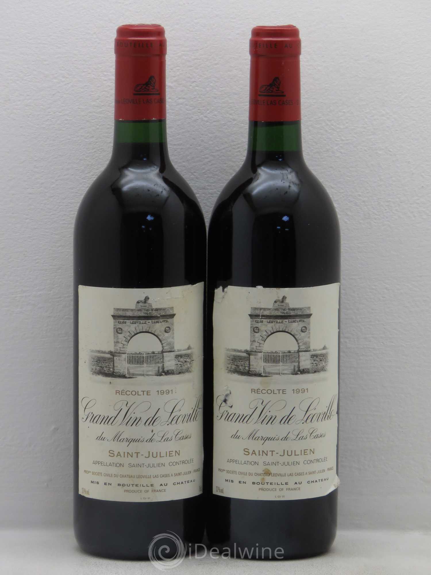 Château Léoville Las Cases 2ème Grand Cru Classé 1991 - Lot de 2 bouteilles - 0