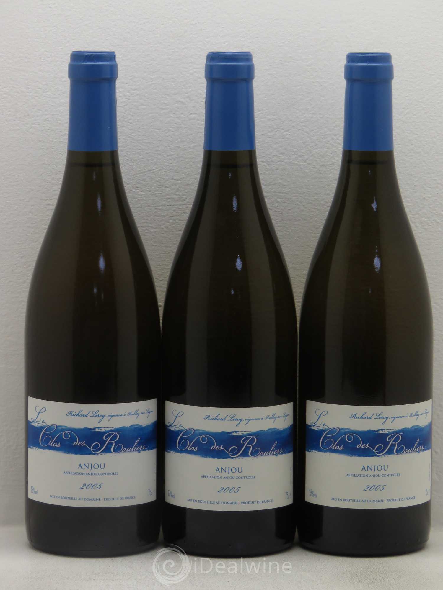 Anjou Le Clos des Rouliers Richard Leroy 2005 - Lot de 3 bouteilles - 0