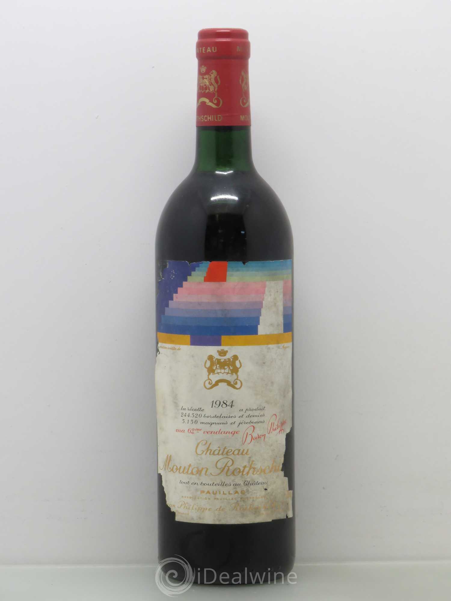 Château Mouton Rothschild 1er Grand Cru Classé 1984 - Lot de 1 bouteille - 0