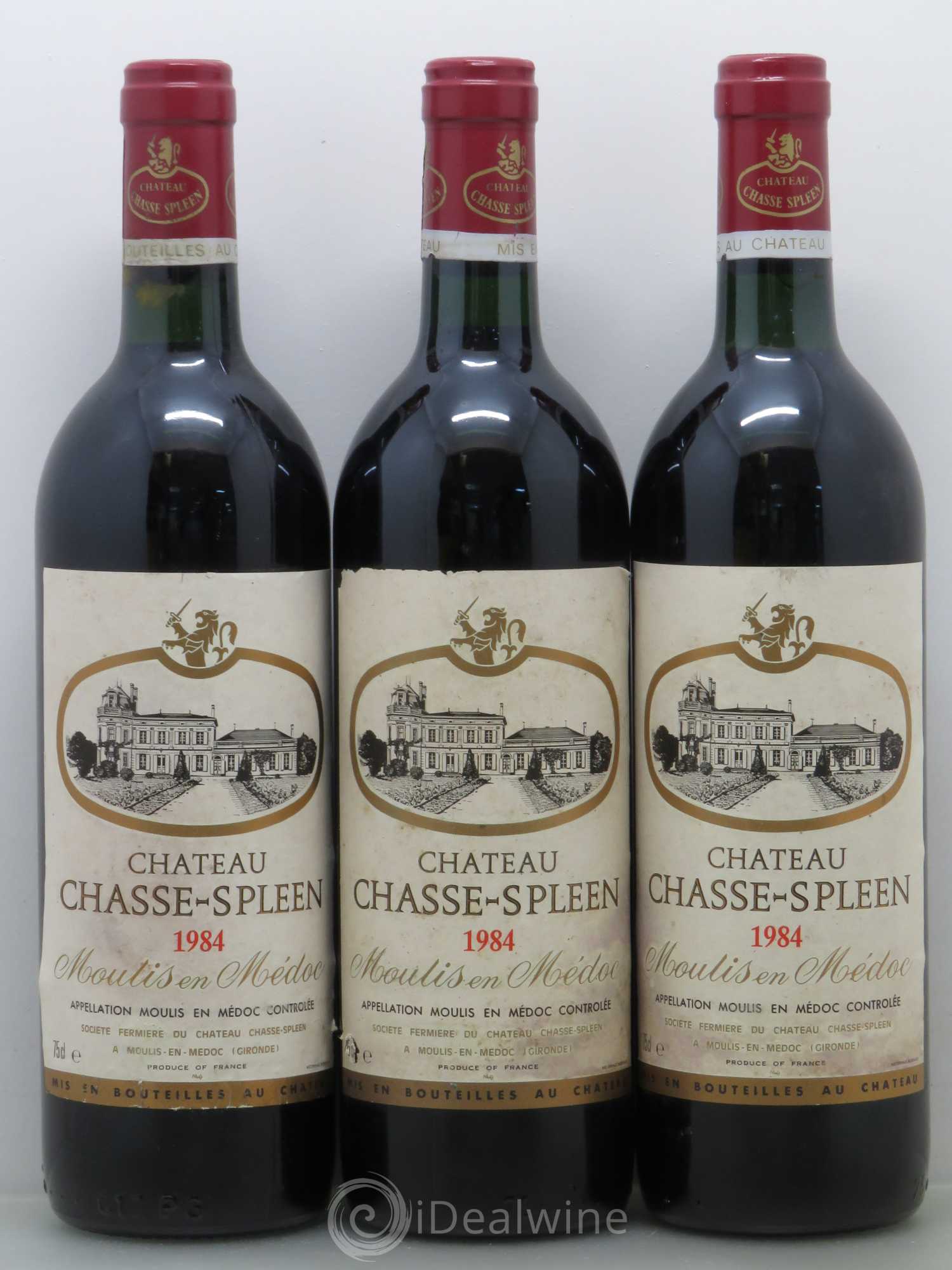 Château Chasse Spleen 1984 - Lot de 3 bouteilles - 0